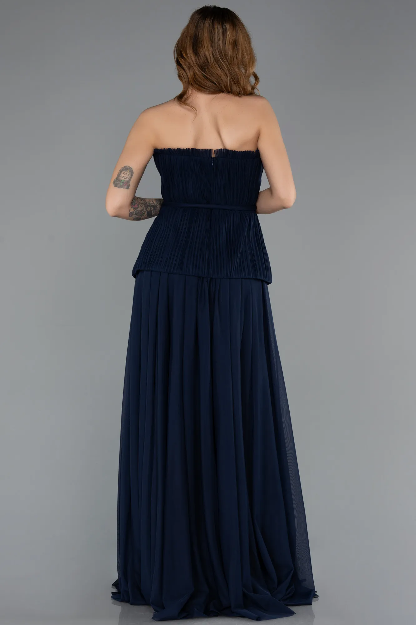 Navy Blue-Long Evening Dress ABU5504