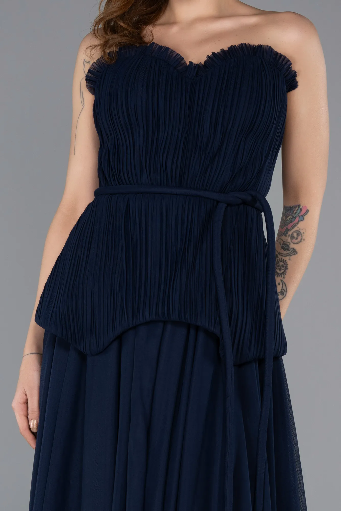 Navy Blue-Long Evening Dress ABU5504