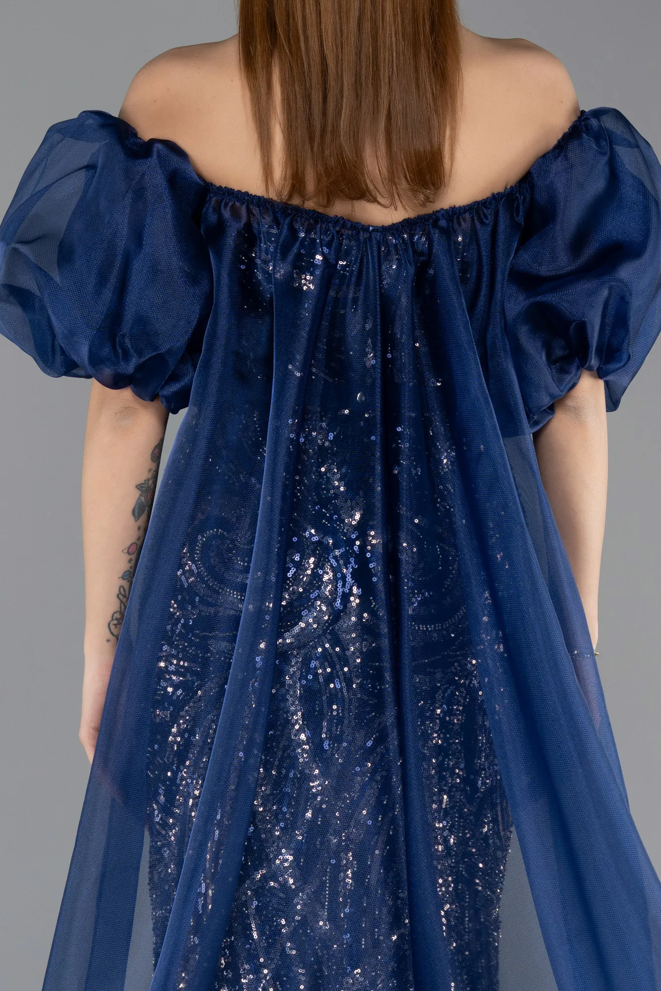 Navy Blue-Long Evening Dress ABU5537