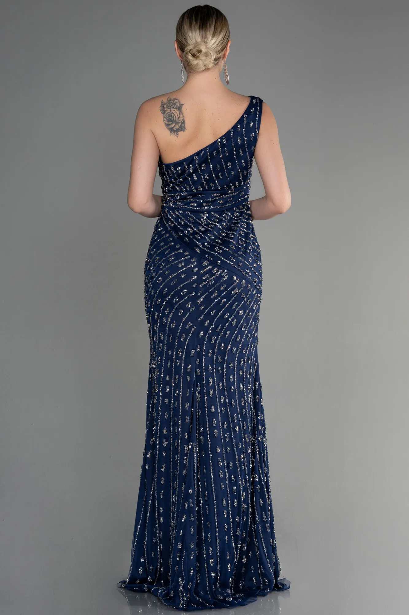 Navy Blue-Long Haute Couture ABU3503