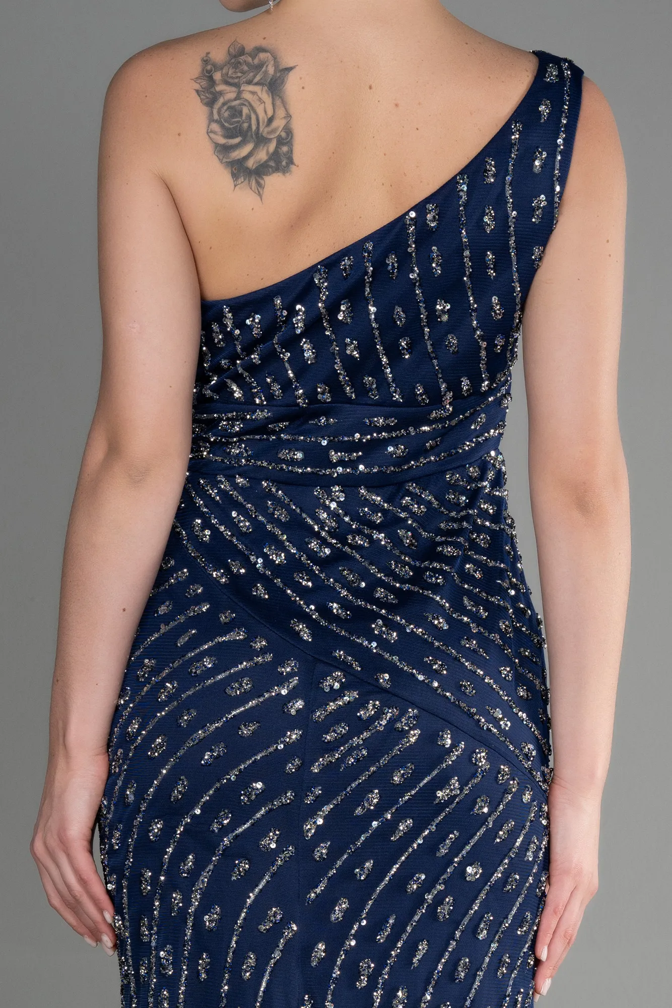 Navy Blue-Long Haute Couture ABU3503