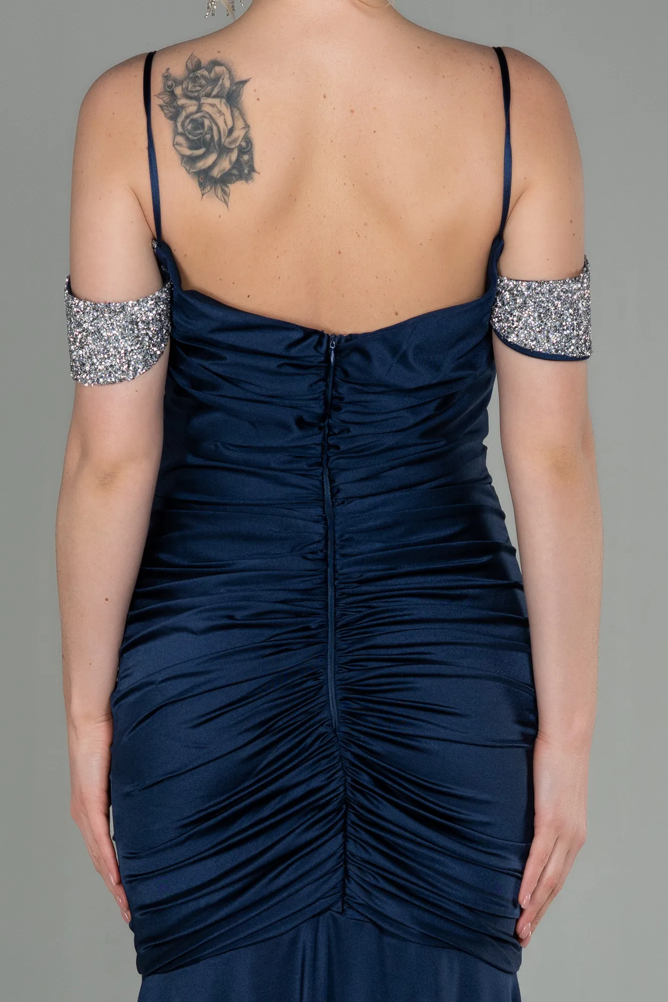 Navy Blue-Long Mermaid Evening Dress ABU2899