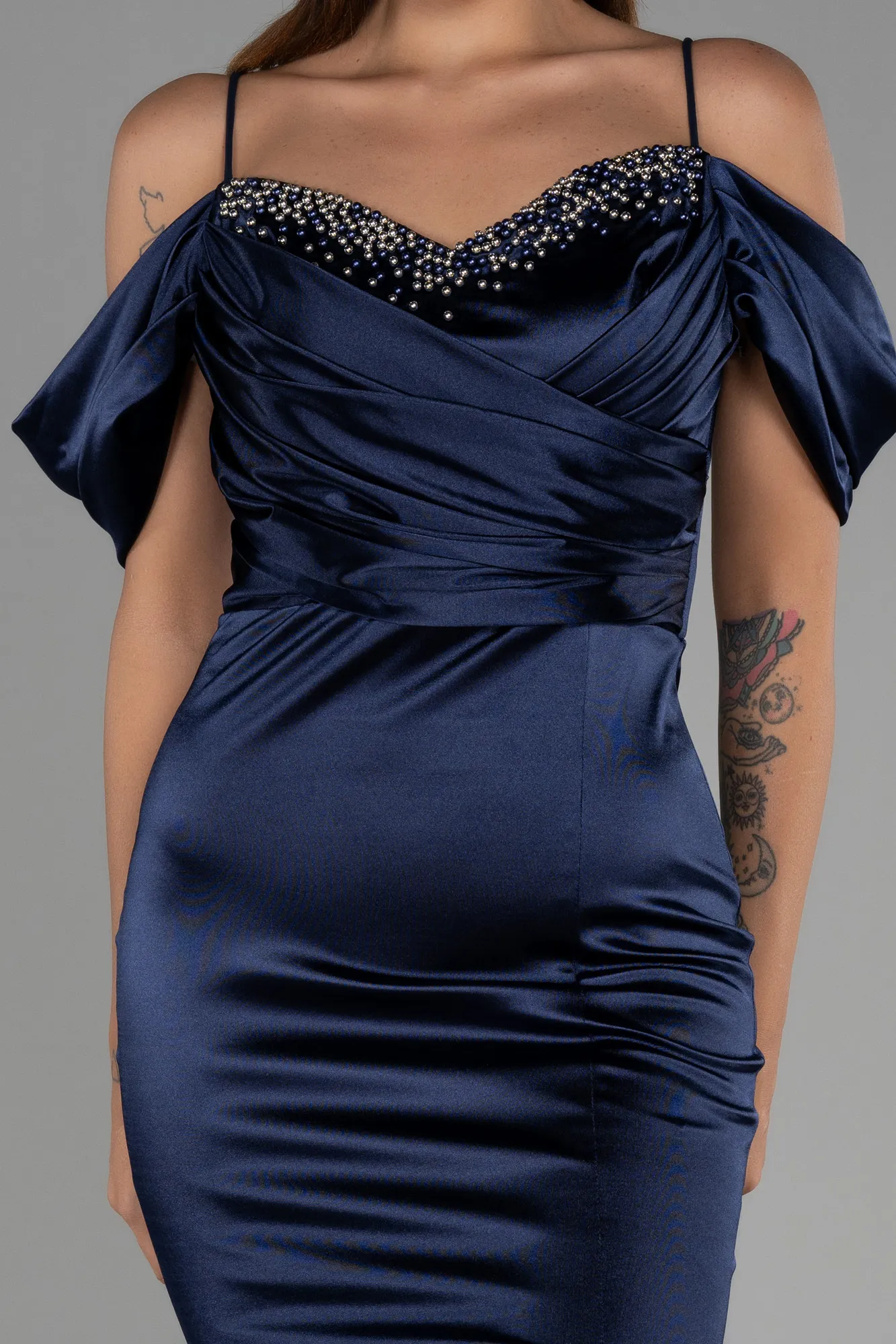 Navy Blue-Long Mermaid Evening Dress ABU3241