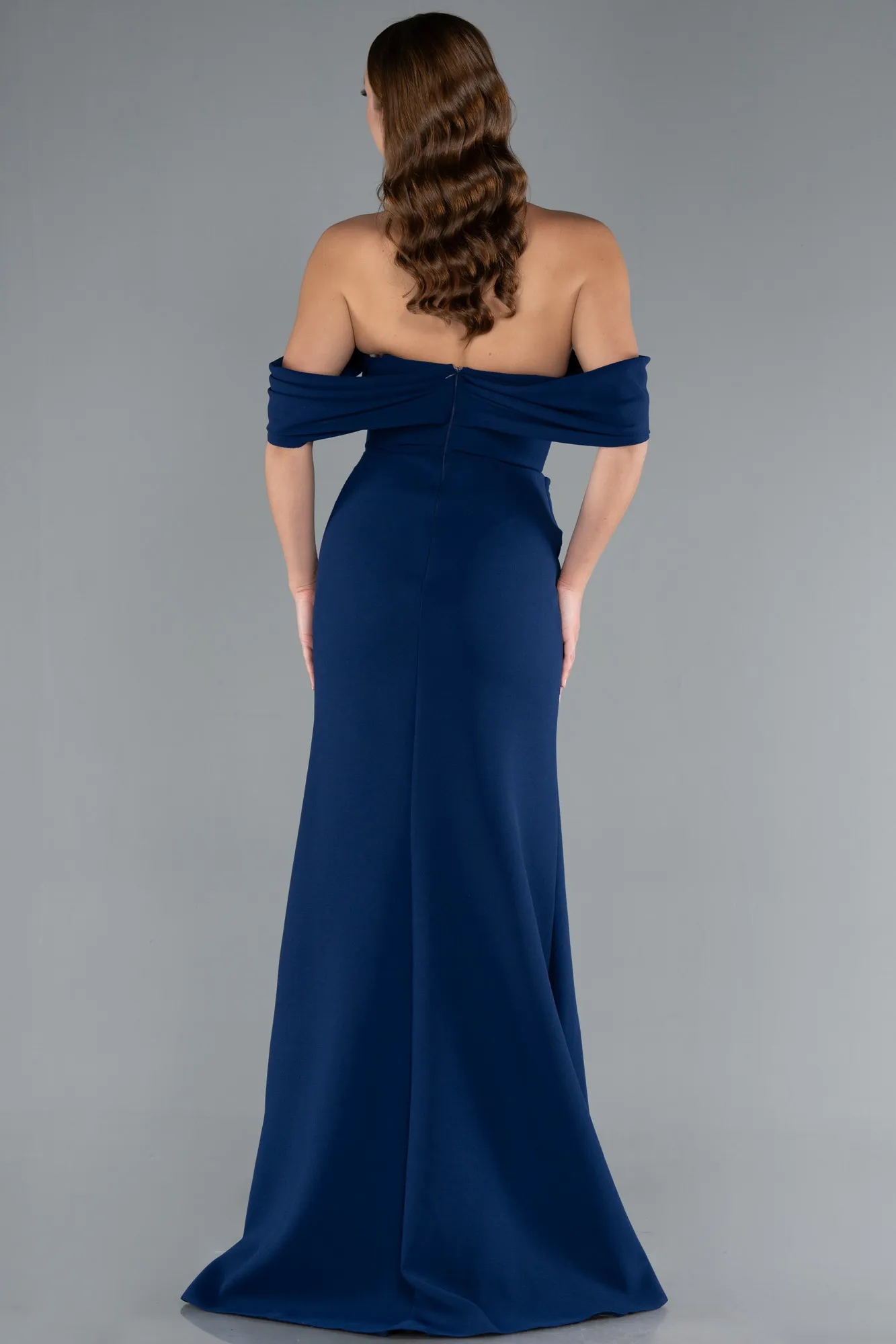 Navy Blue-Long Mermaid Evening Gown ABU4662