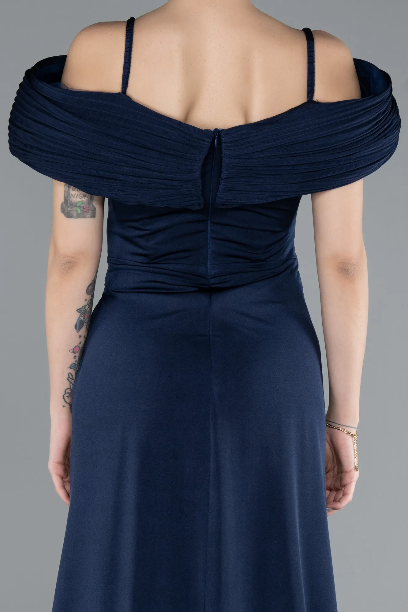 Navy Blue-Long Mermaid Evening Gown ABU4664