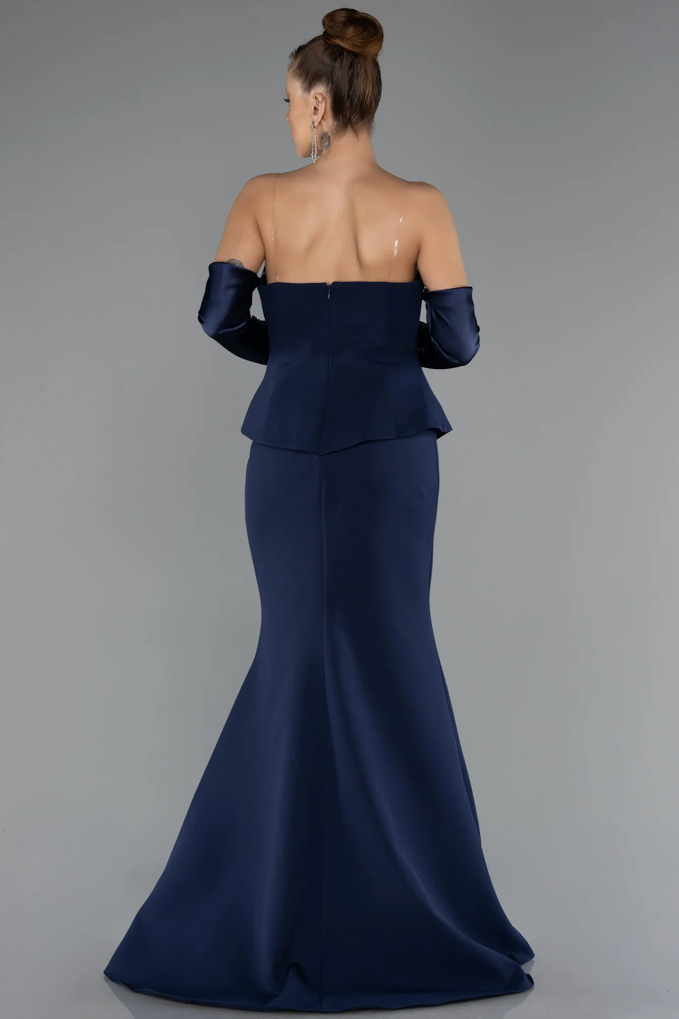 Navy Blue-Long Mermaid Evening Gown ABU5421