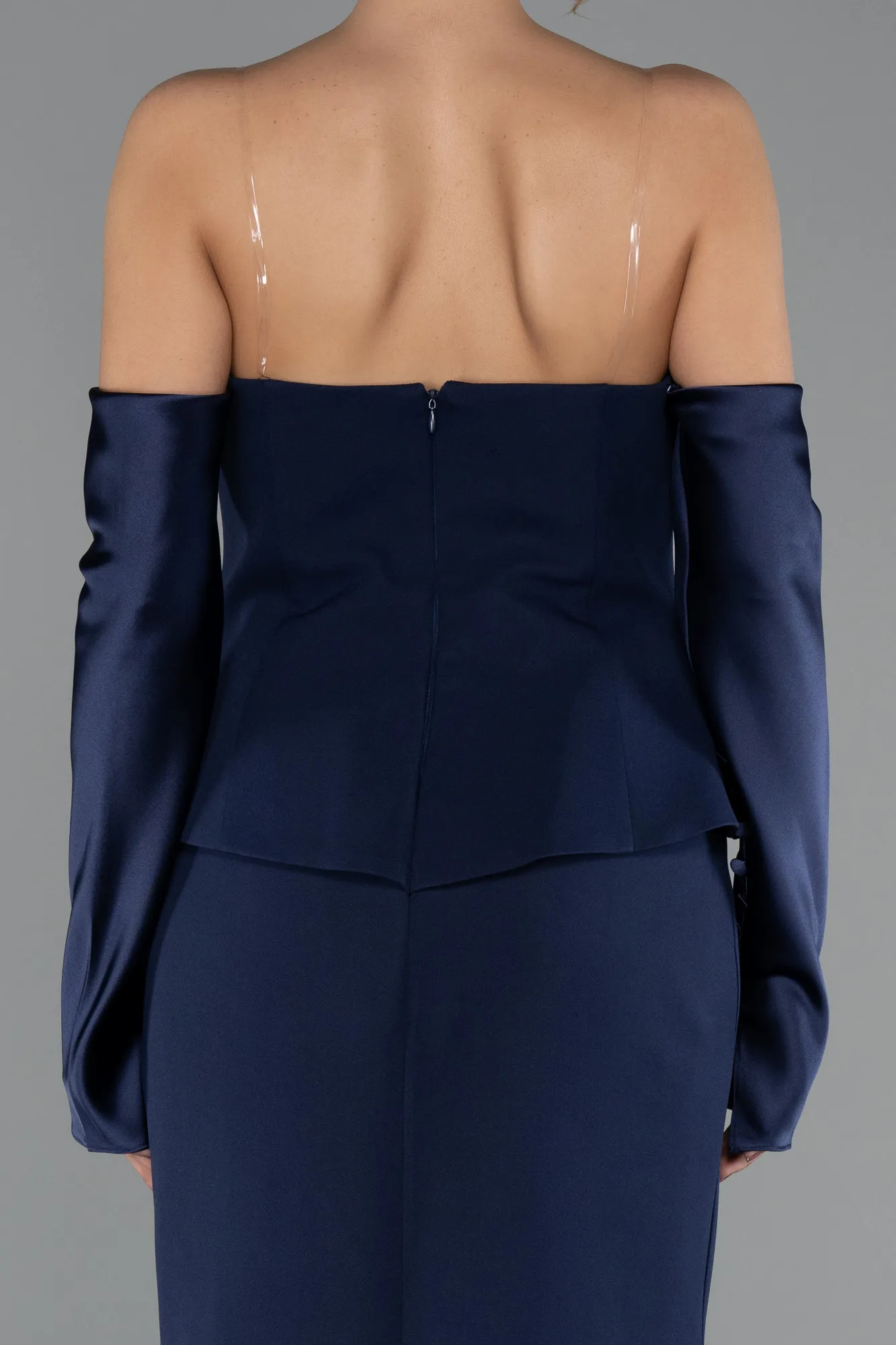 Navy Blue-Long Mermaid Evening Gown ABU5421