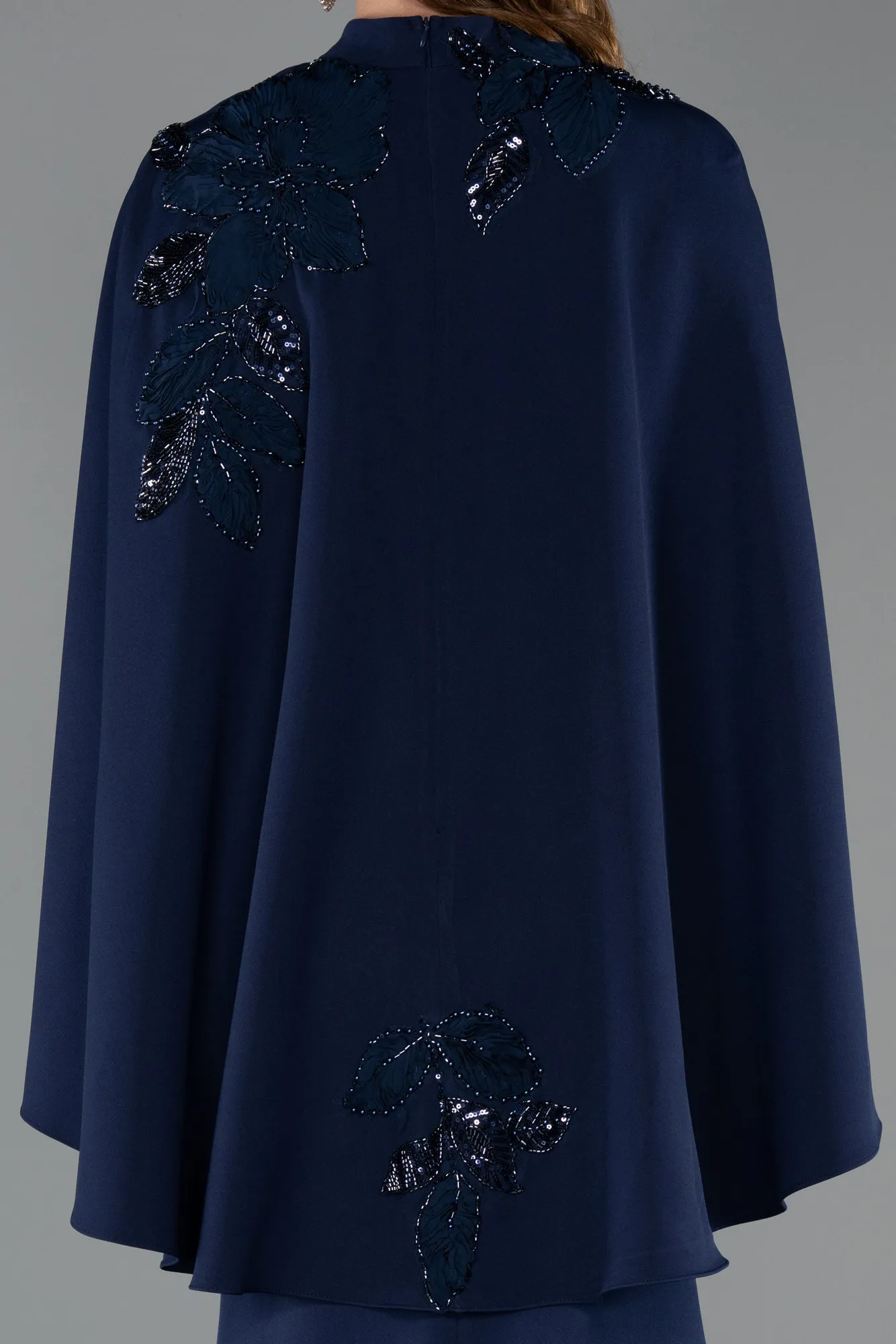 Navy Blue-Long Mermaid Evening Gown ABU5485