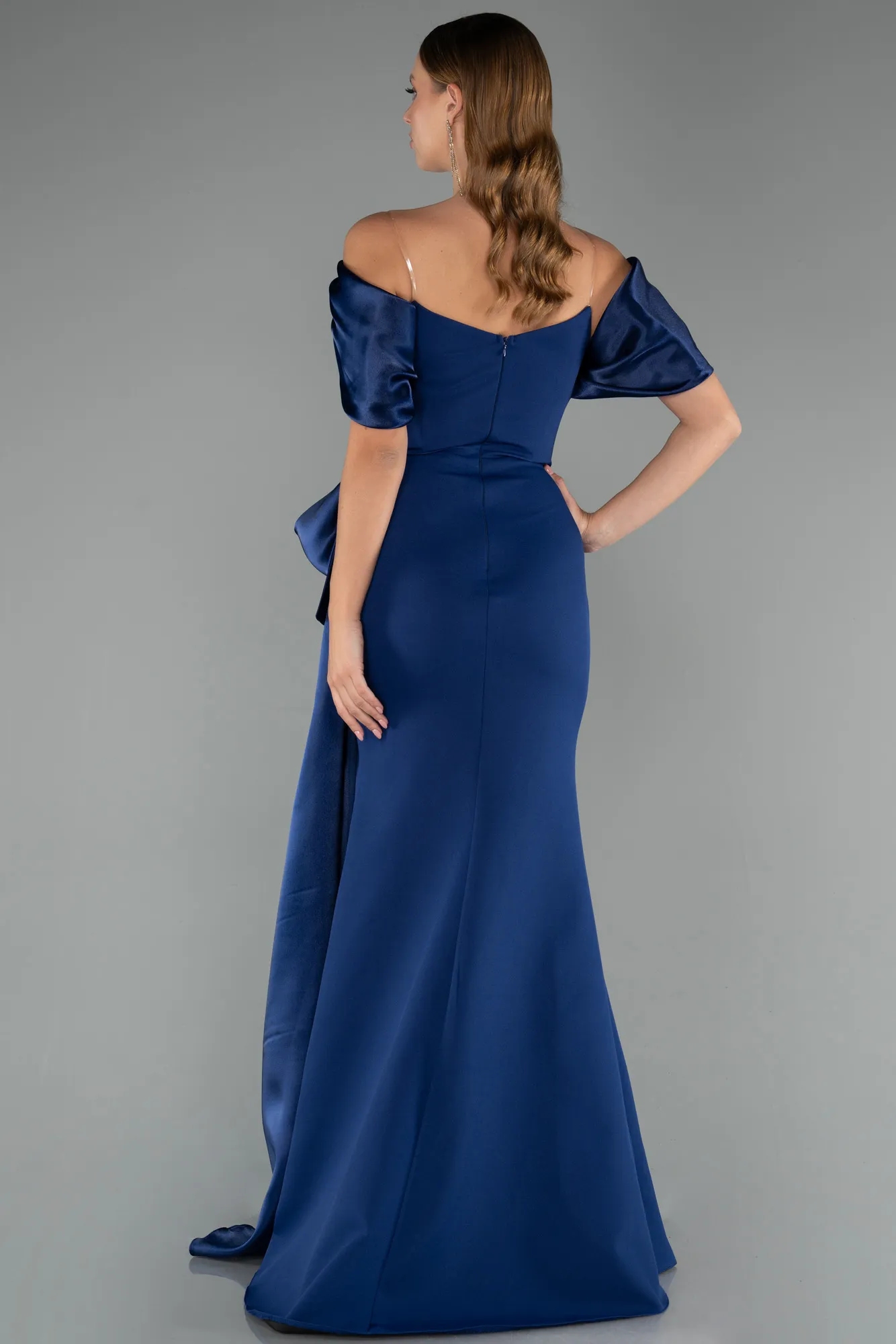 Navy Blue-Long Mermaid Evening Gown ABU5493