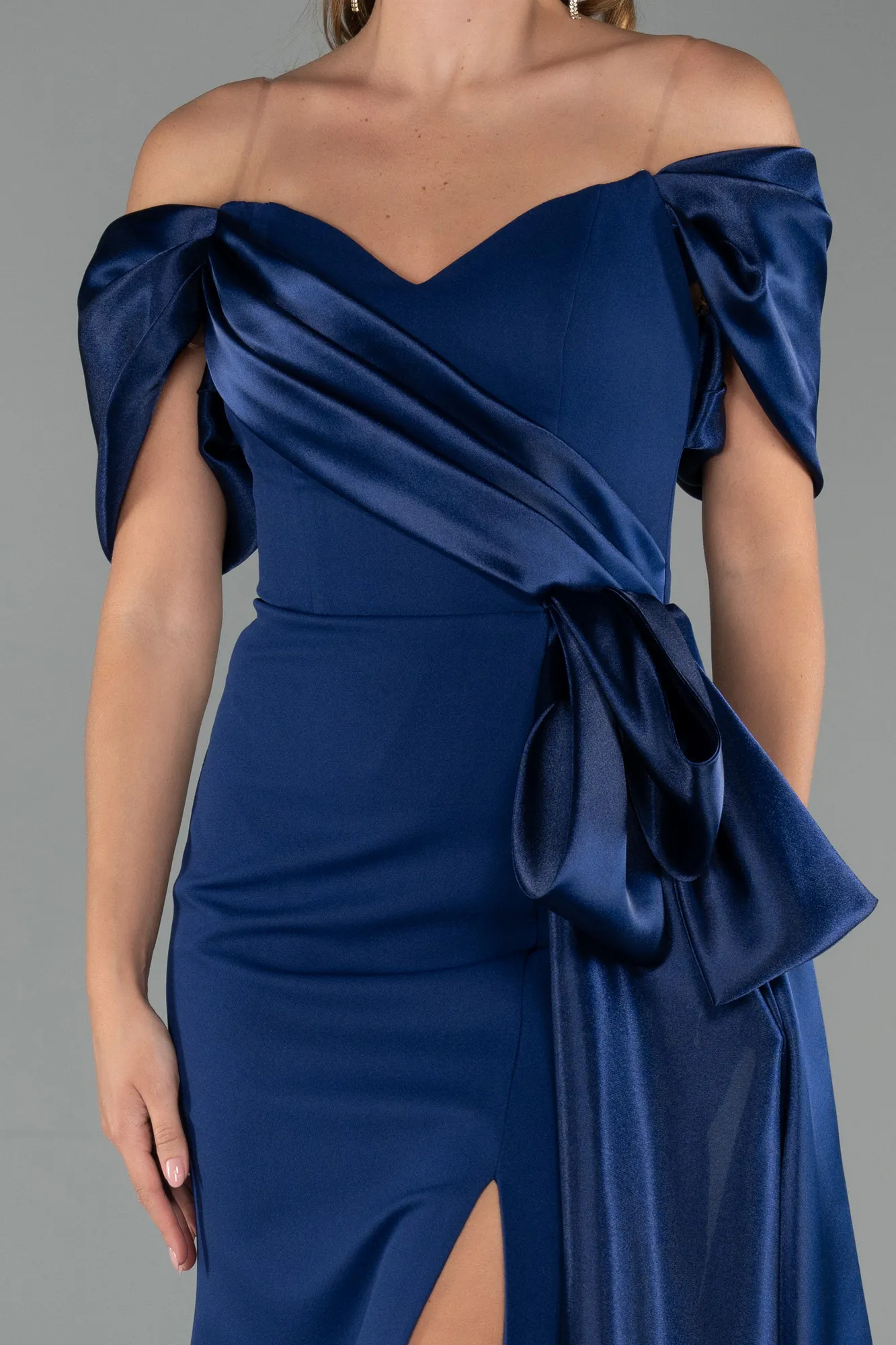 Navy Blue-Long Mermaid Evening Gown ABU5493