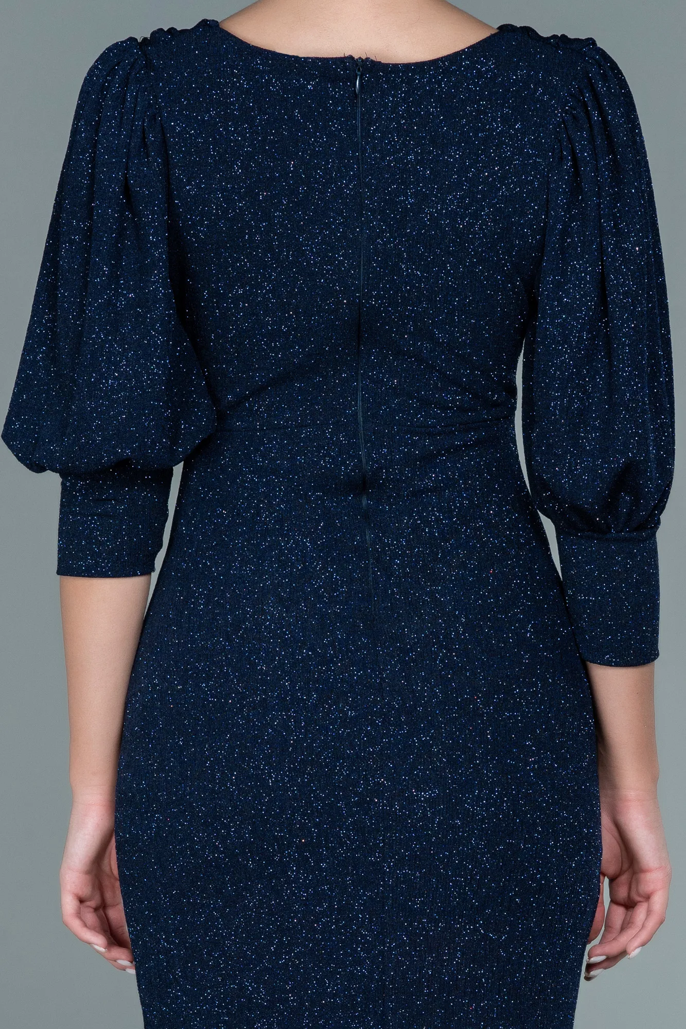 Navy Blue-Long Mermaid Prom Dress ABU2619