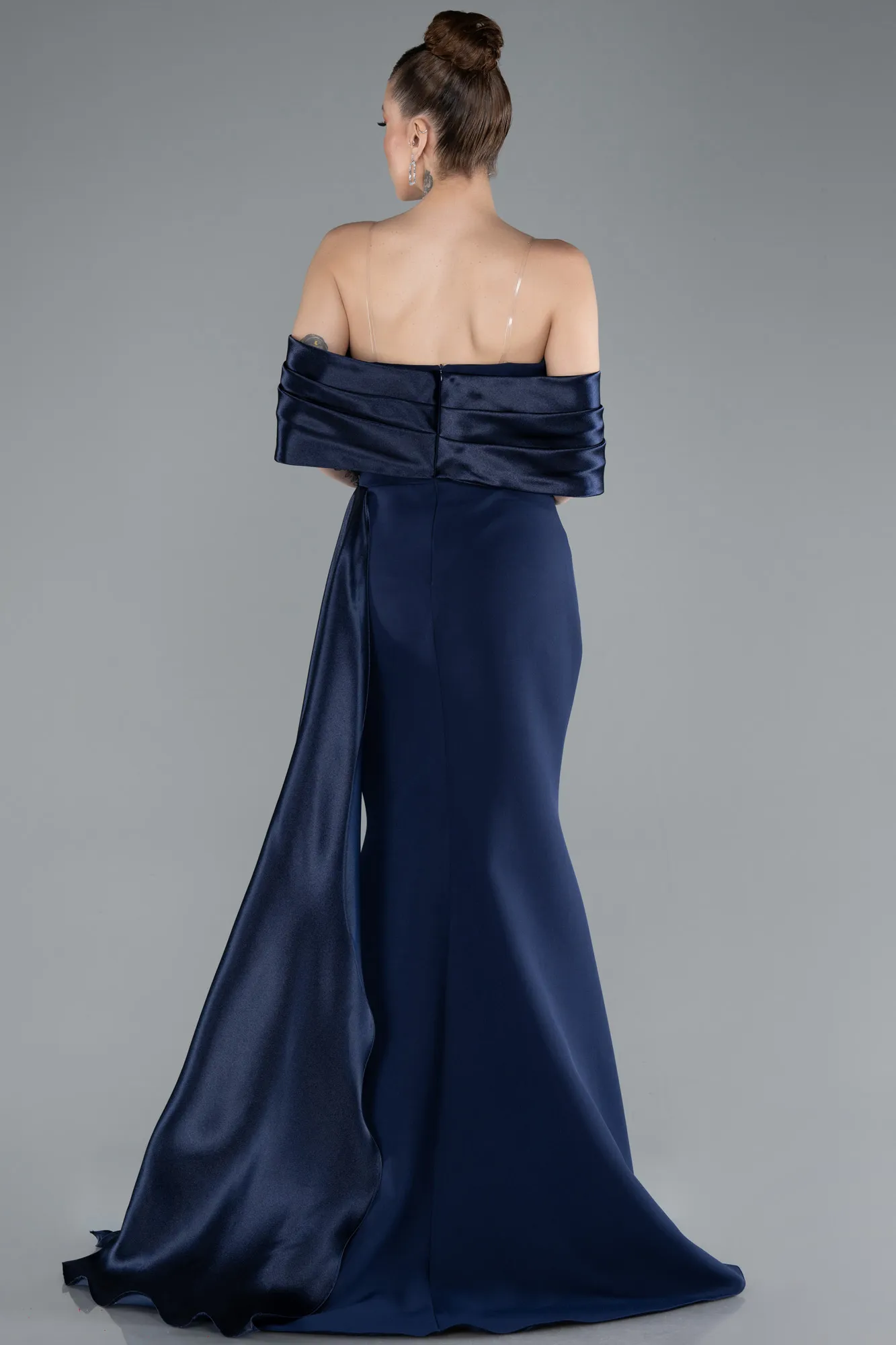 Navy Blue-Long Mermaid Prom Dress ABU4920