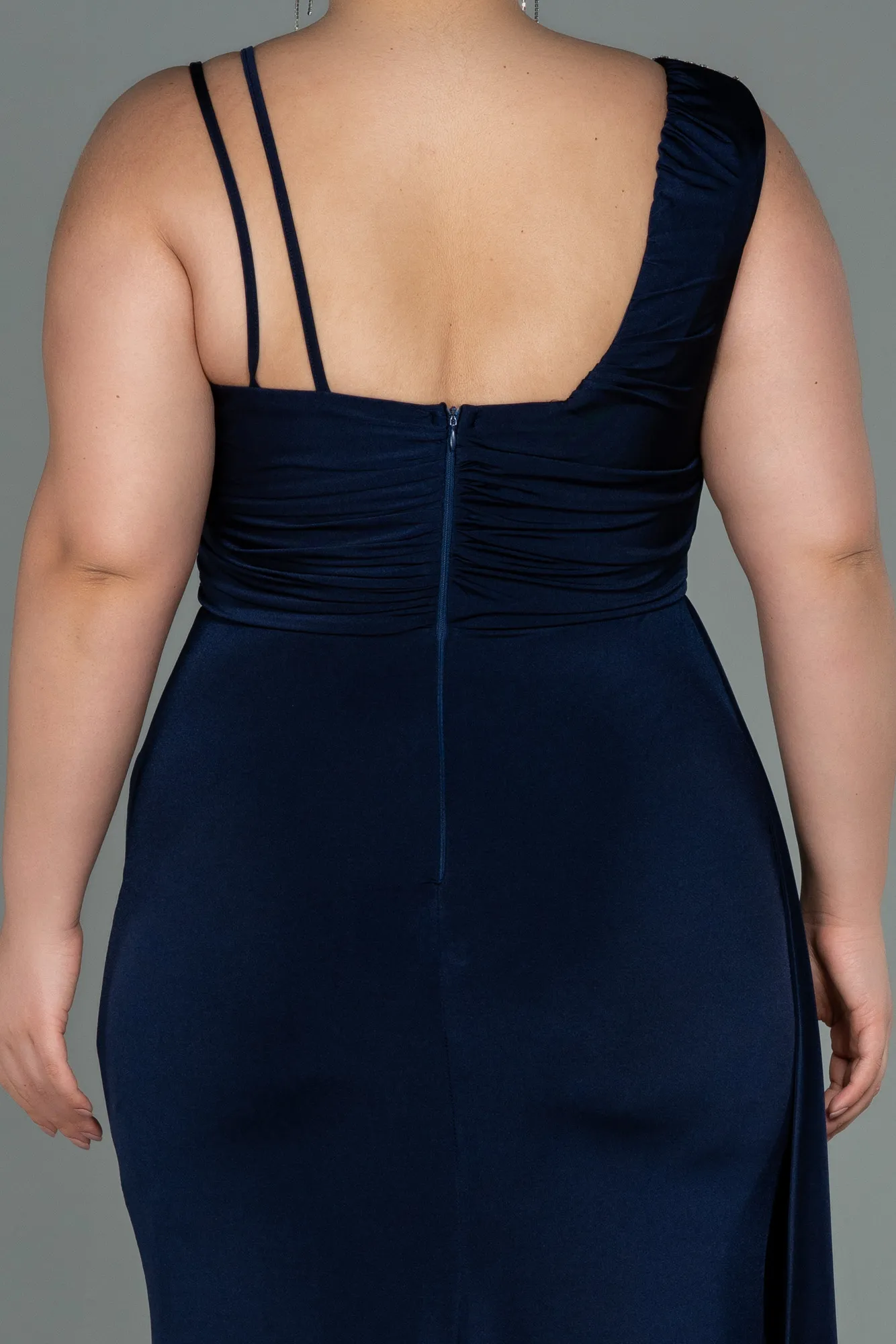 Navy Blue-Long Oversized Evening Dress ABU3148