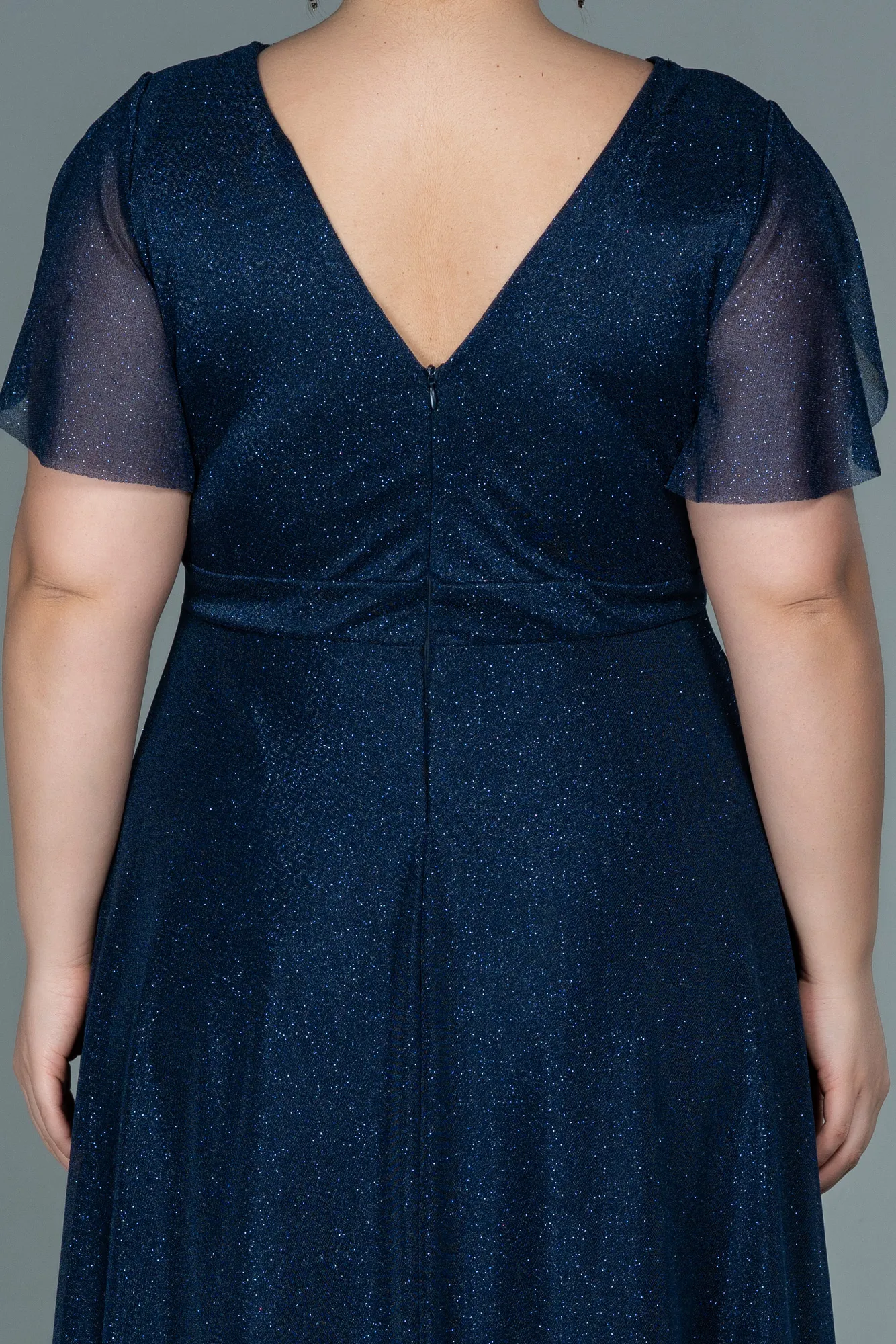 Navy Blue-Long Plus Size Evening Dress ABU2310