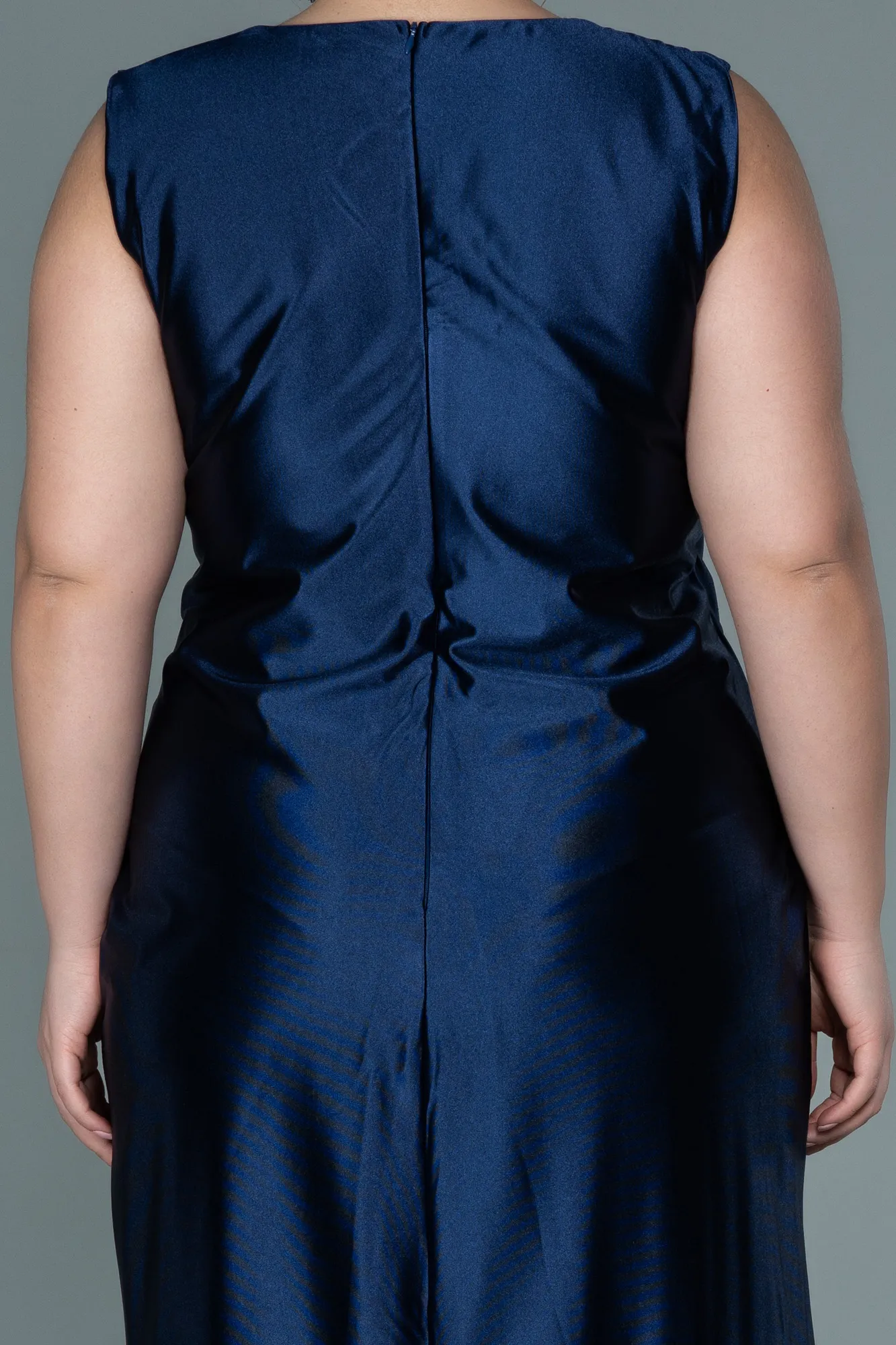 Navy Blue-Long Plus Size Evening Dress ABU2366