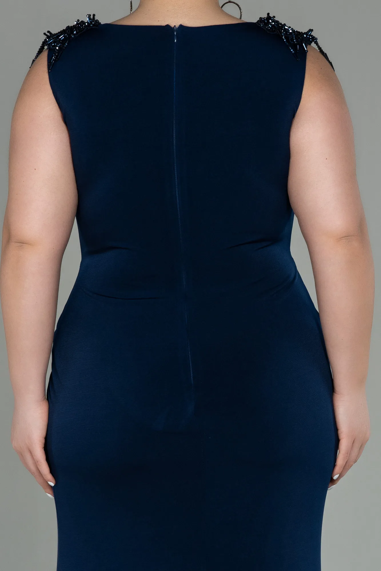 Navy Blue-Long Plus Size Evening Dress ABU2854