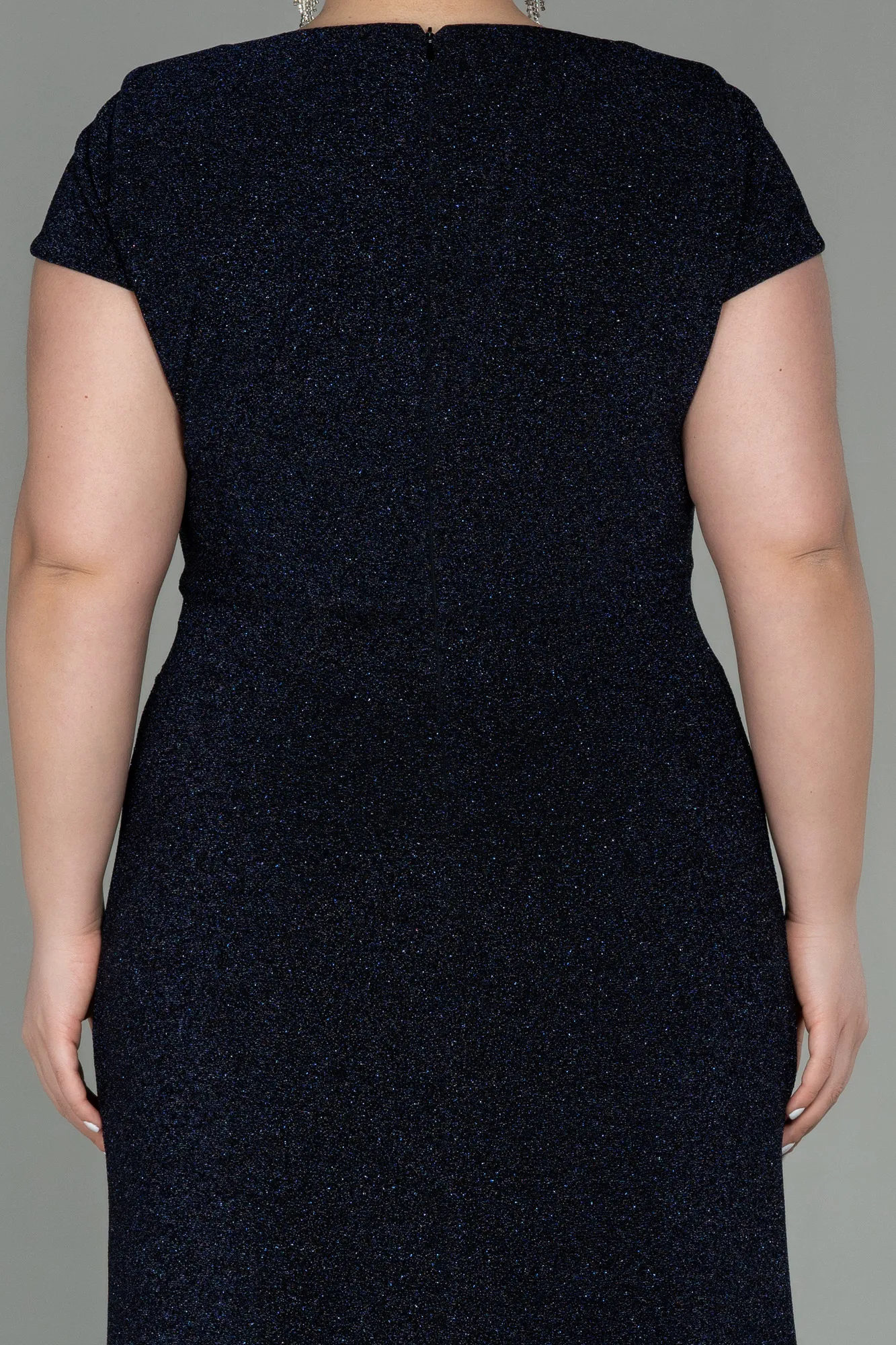 Navy Blue-Long Plus Size Evening Dress ABU2870