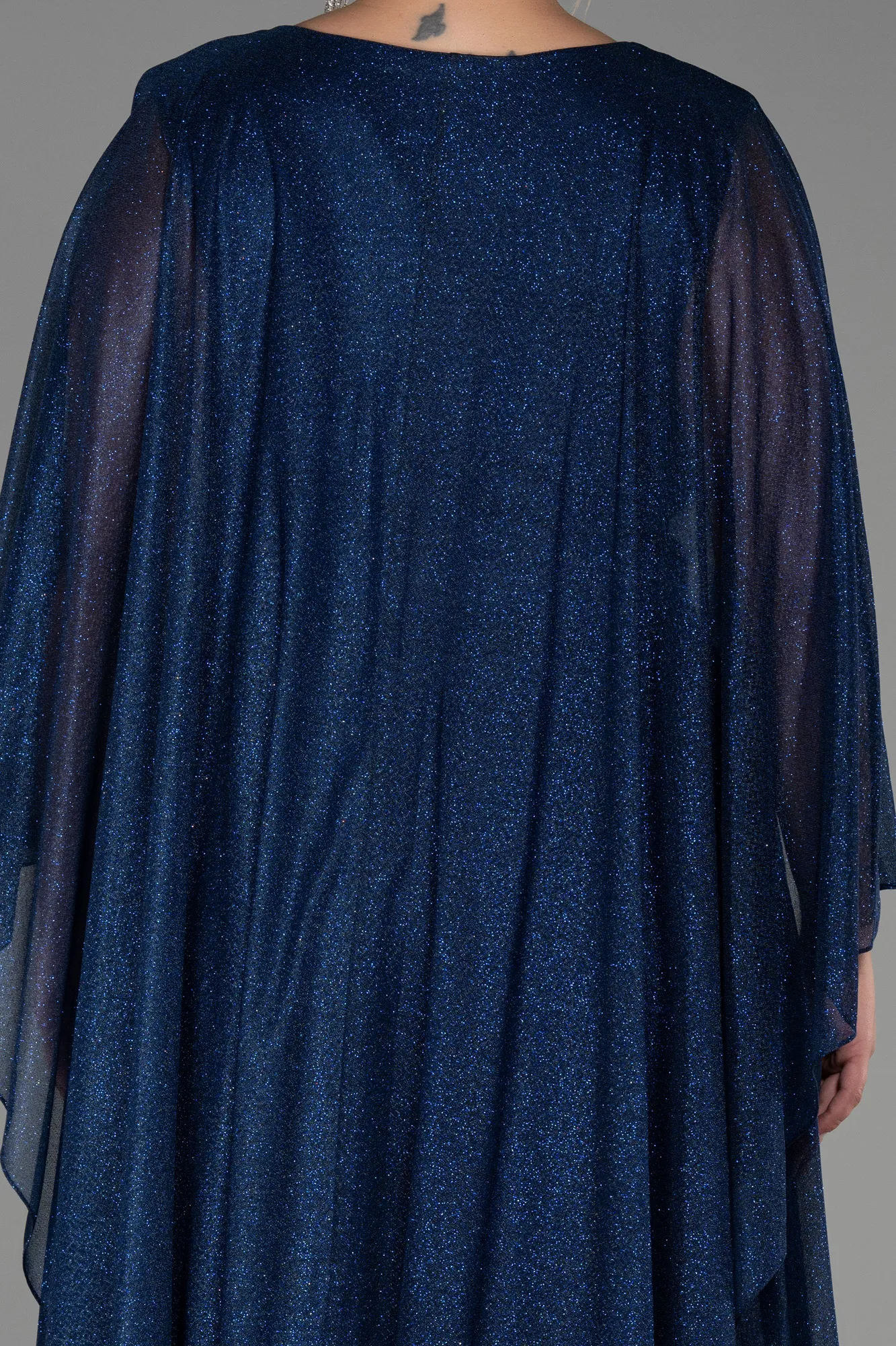 Navy Blue-Long Plus Size Evening Dress ABU3278