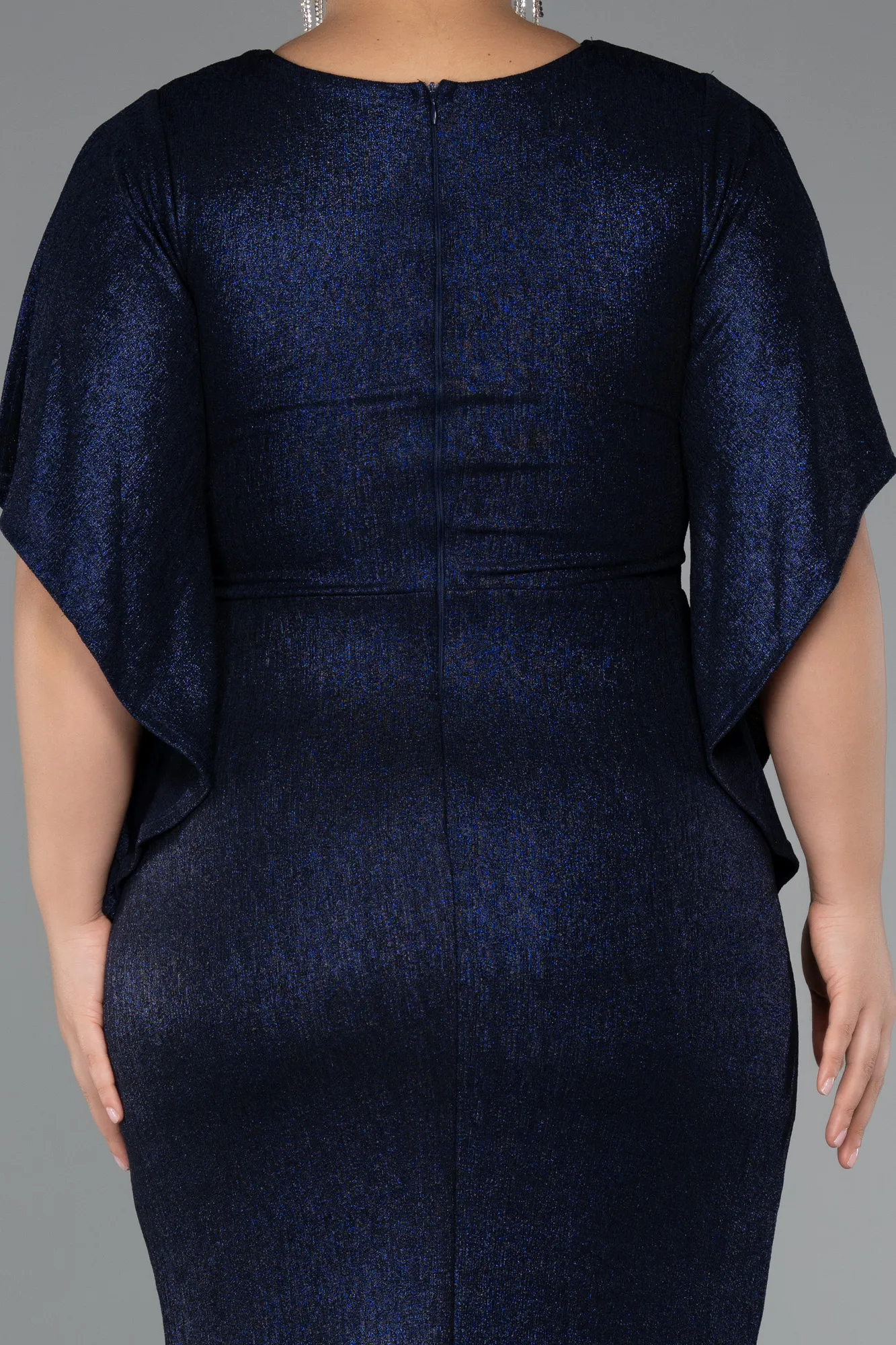 Navy Blue-Long Plus Size Evening Dress ABU3280