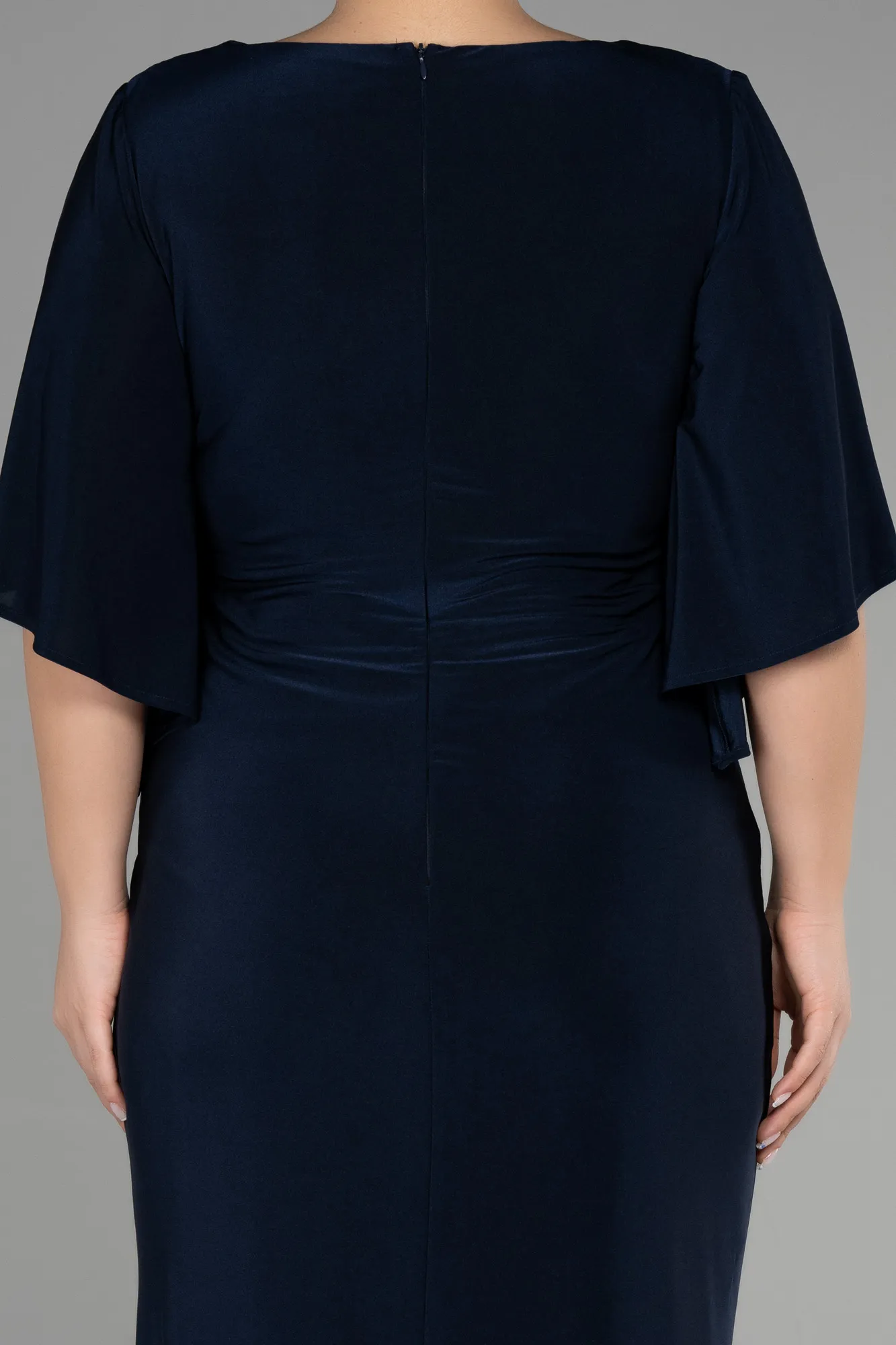 Navy Blue-Long Plus Size Evening Dress ABU3470