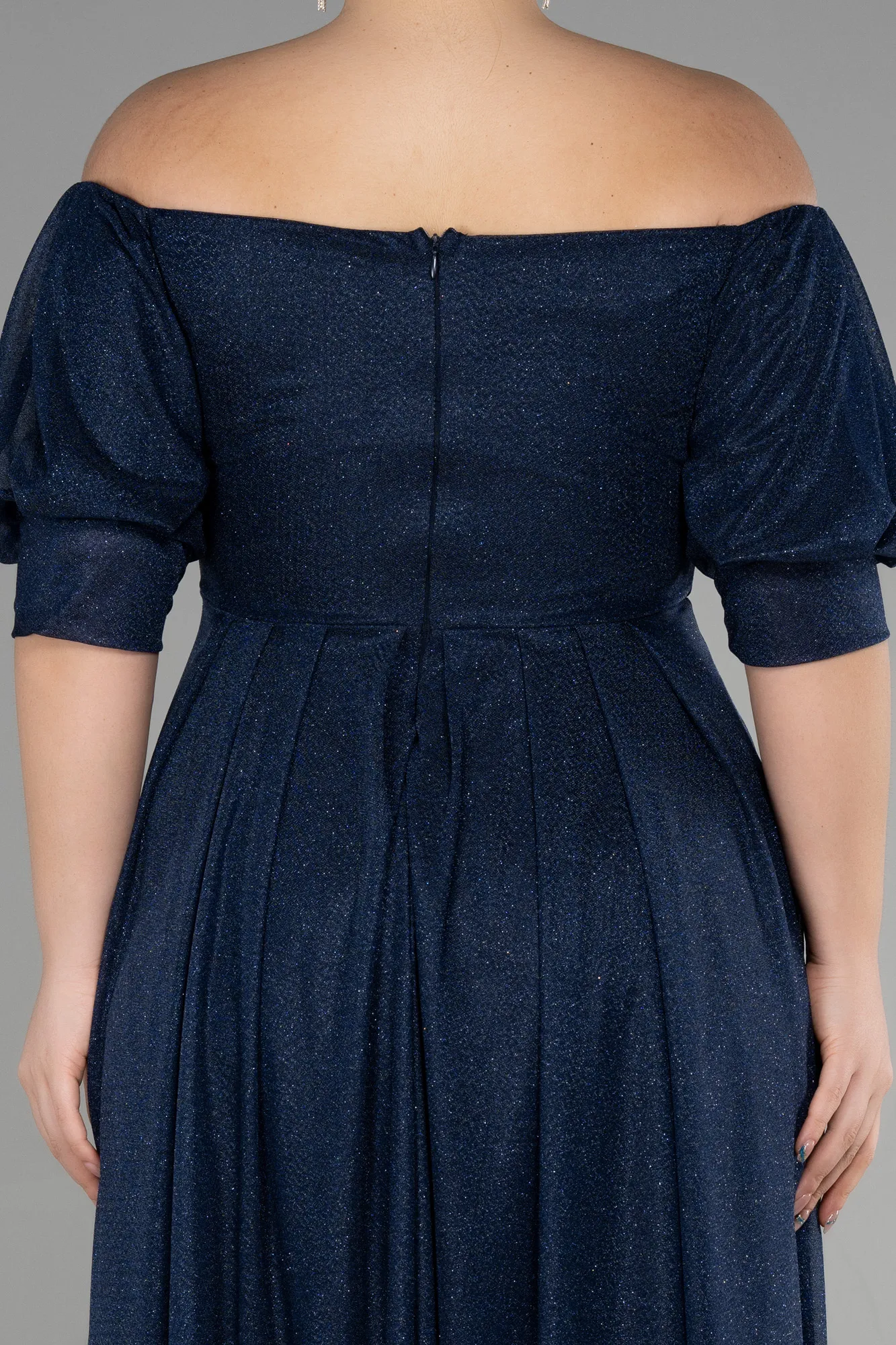 Navy Blue-Long Plus Size Evening Dress ABU3615