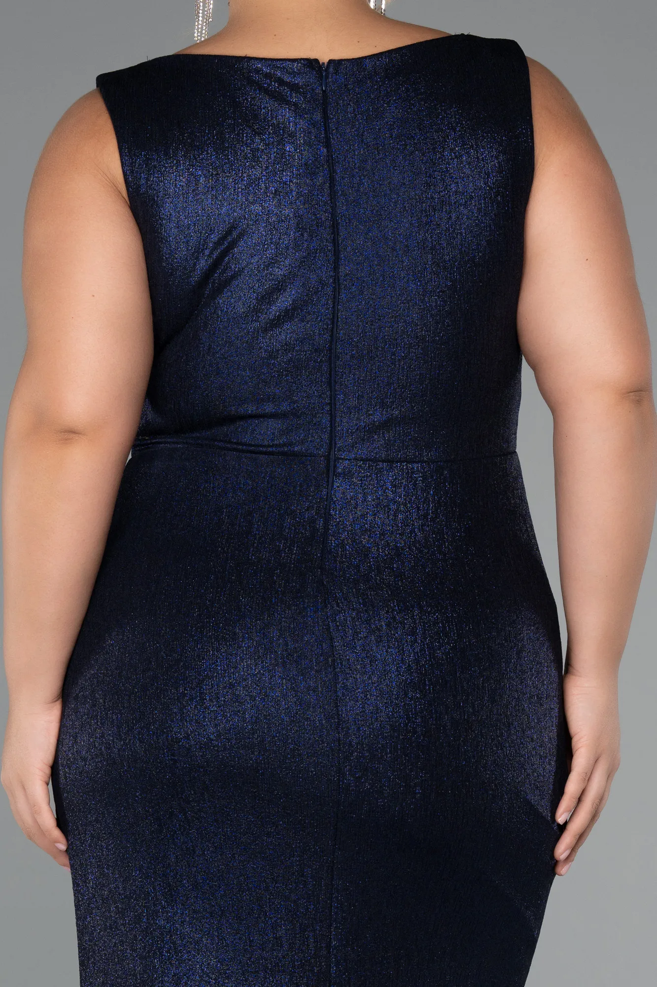 Navy Blue-Long Plus Size Evening Dress ABU5231