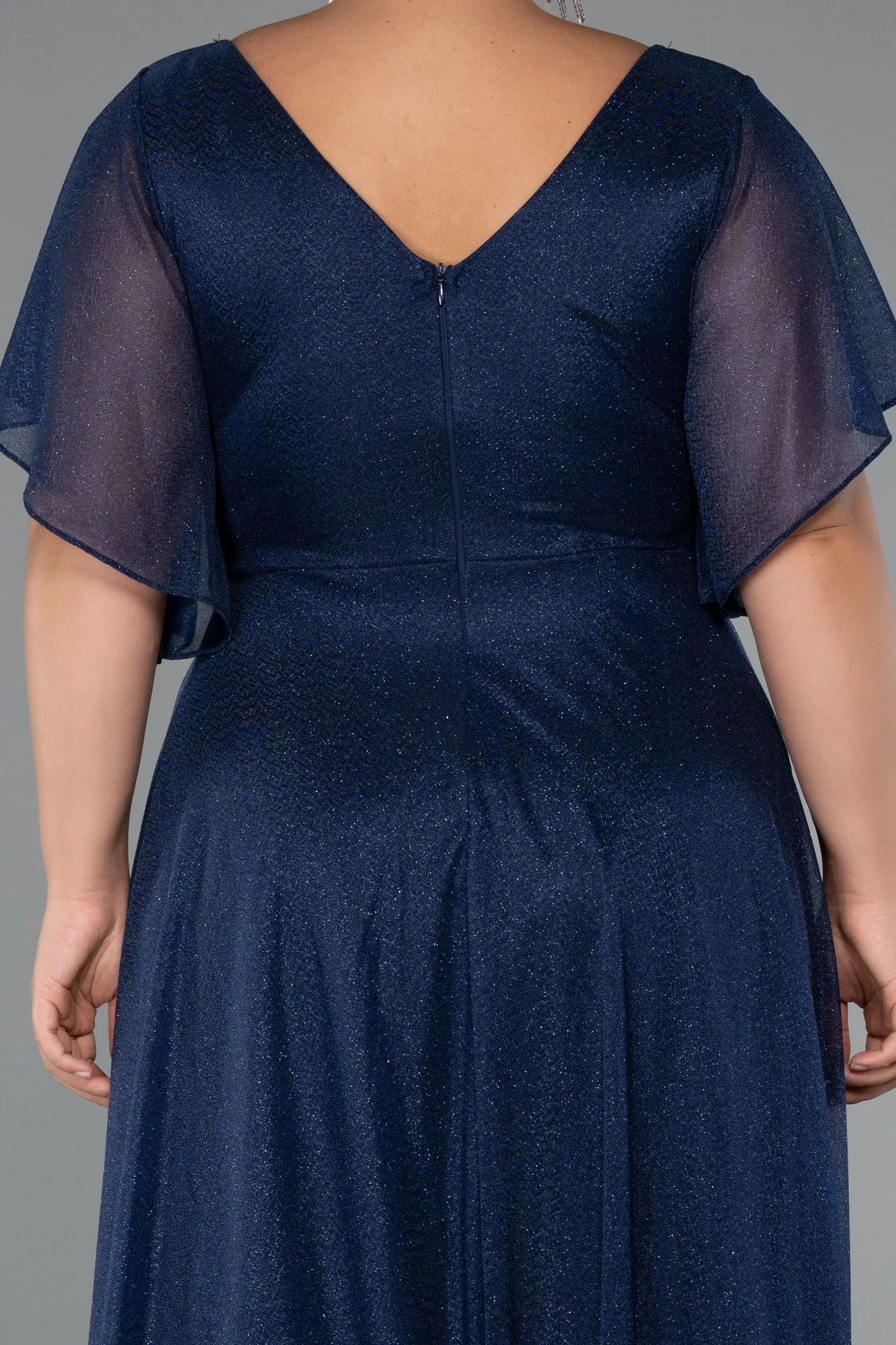 Navy Blue-Long Plus Size Evening Dress ABU5323