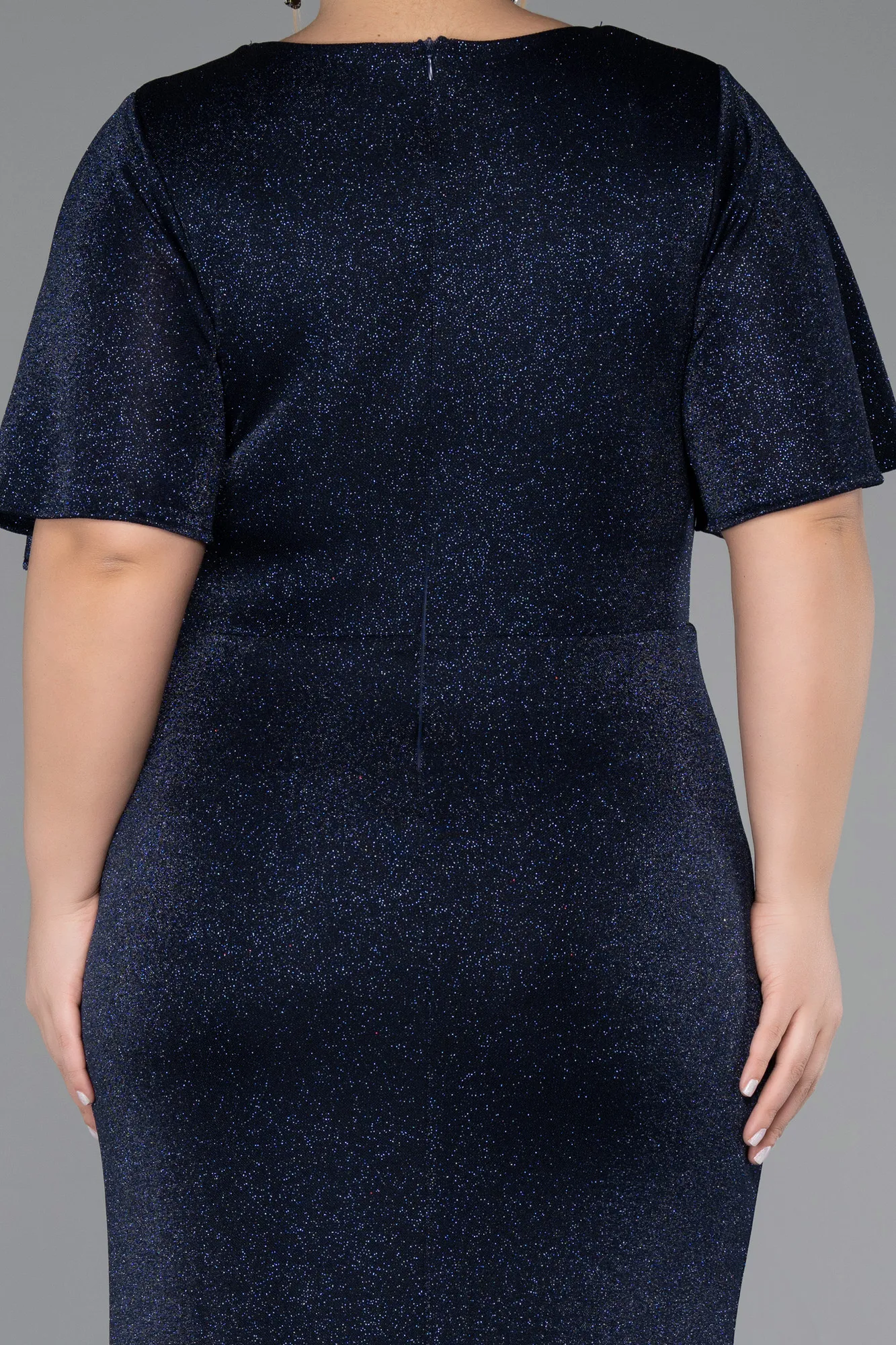 Navy Blue-Long Plus Size Evening Dress ABU5500