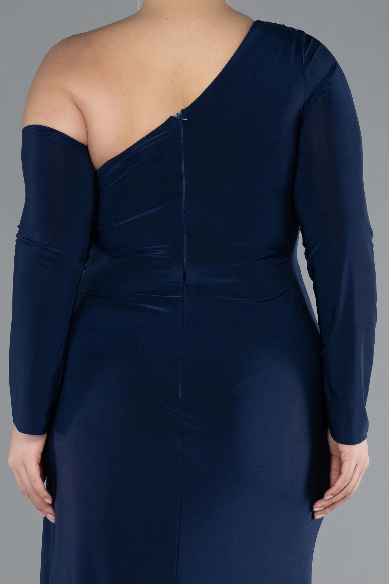 Navy Blue-Long Plus Size Evening Gown ABU4617