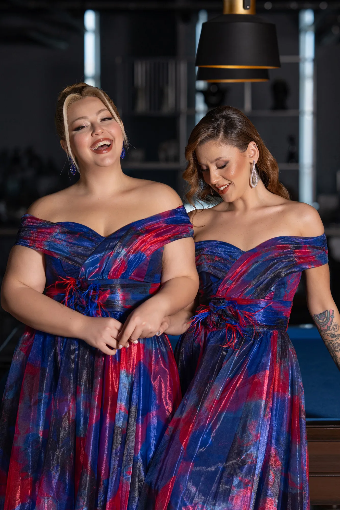 Navy Blue-Long Plus Size Evening Gown ABU5263