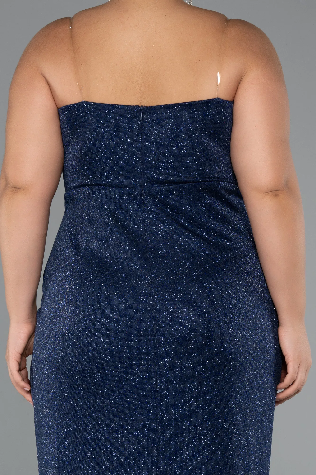 Navy Blue-Long Plus Size Evening Gown ABU5340