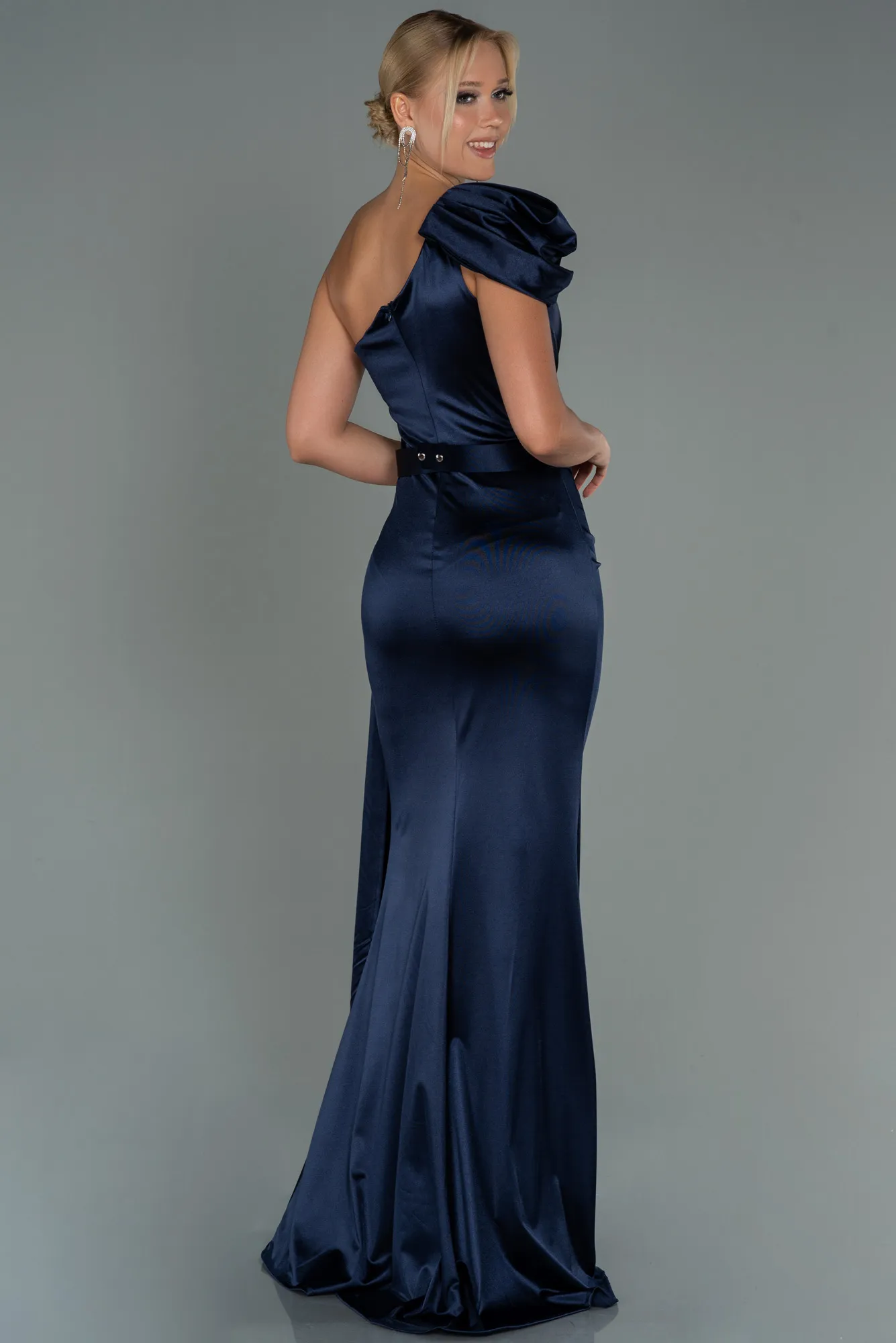 Navy Blue-Long Prom Gown ABU3099
