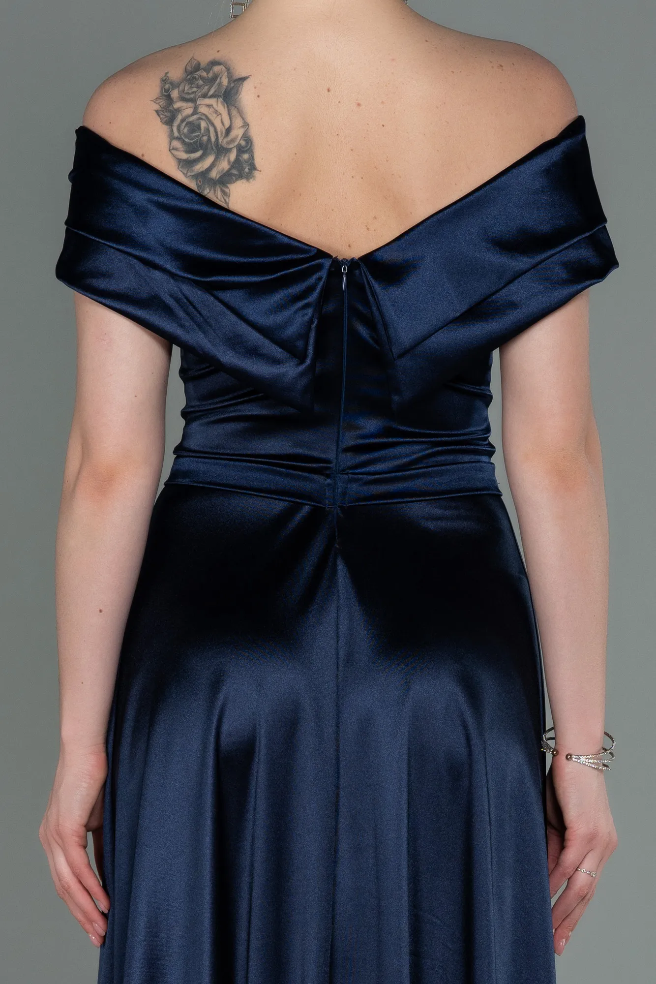 Navy Blue-Long Prom Gown ABU3157