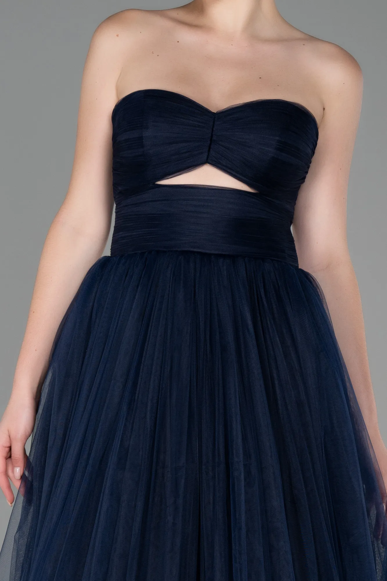 Navy Blue-Long Prom Gown ABU3306