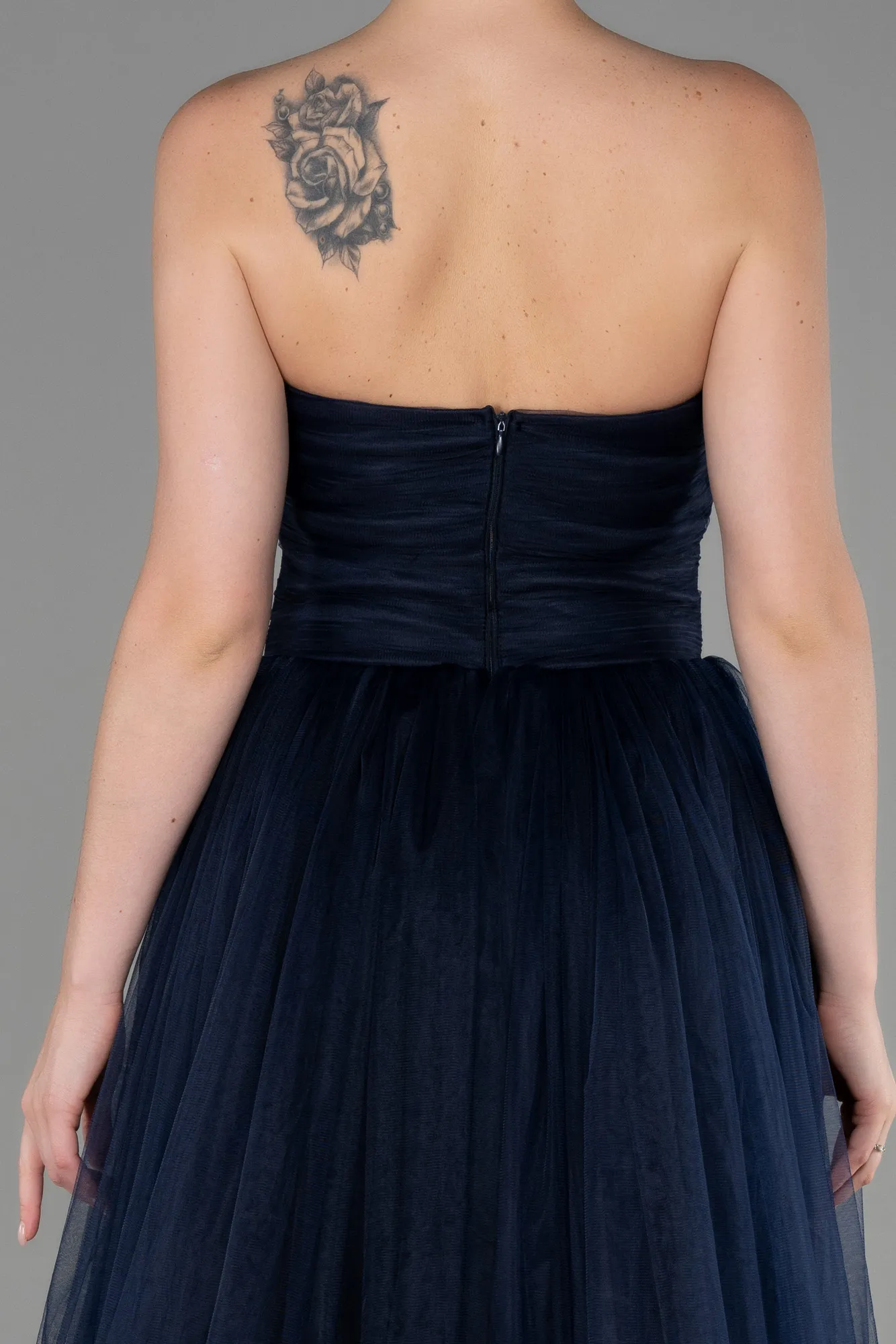 Navy Blue-Long Prom Gown ABU3306