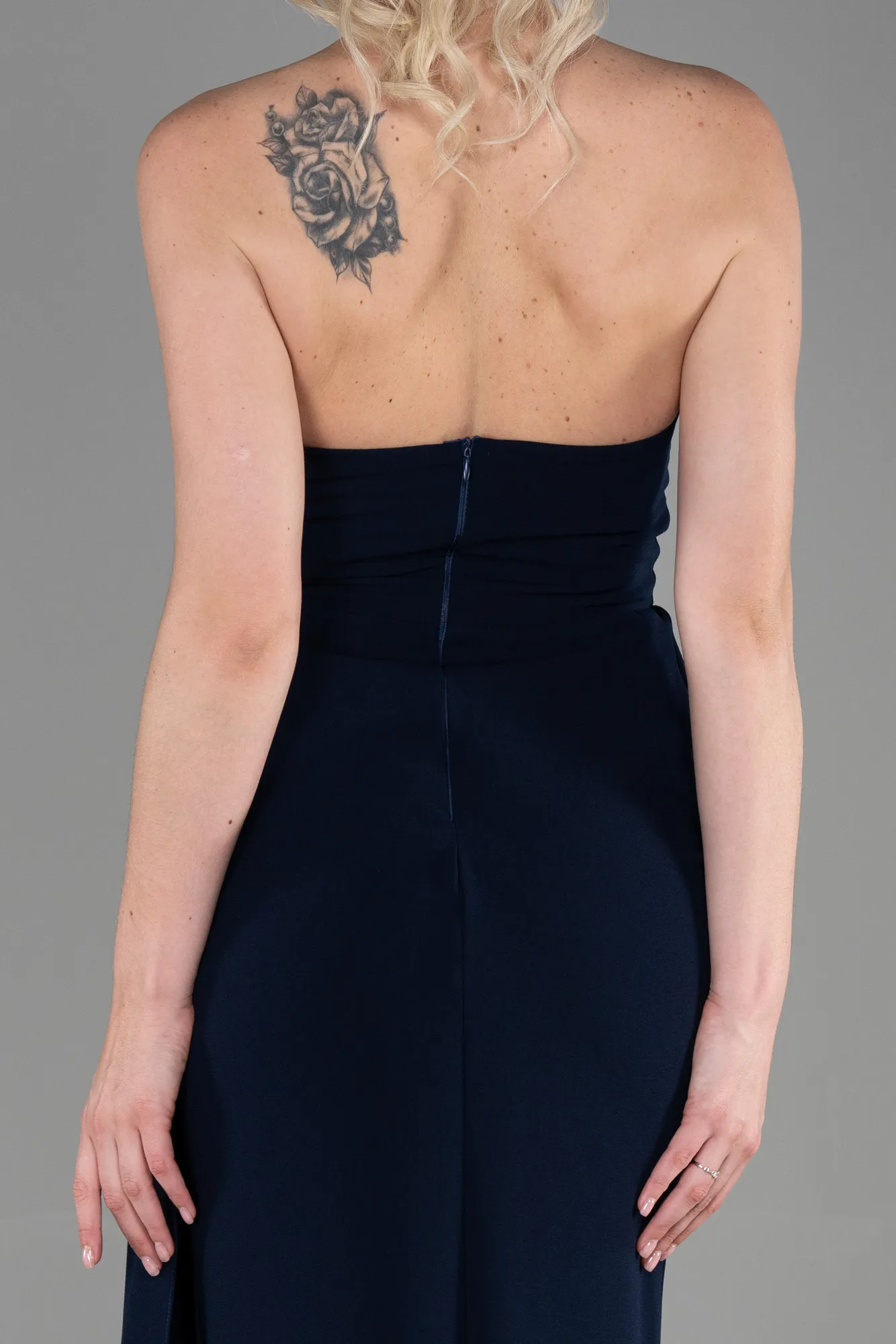 Navy Blue-Long Prom Gown ABU3344