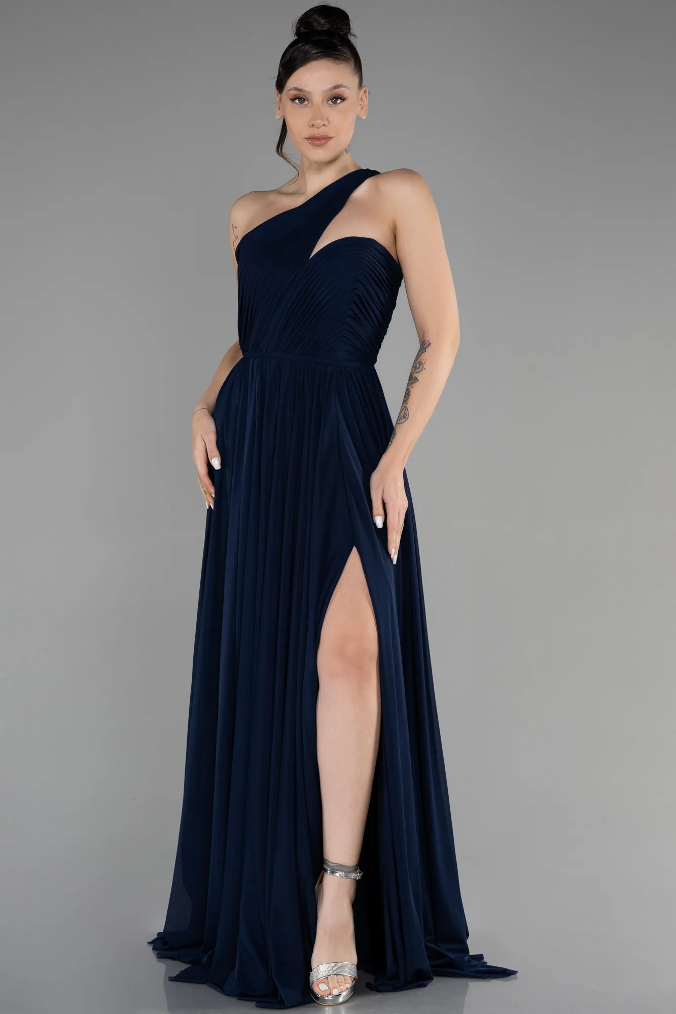 Navy Blue-Long Prom Gown ABU3399