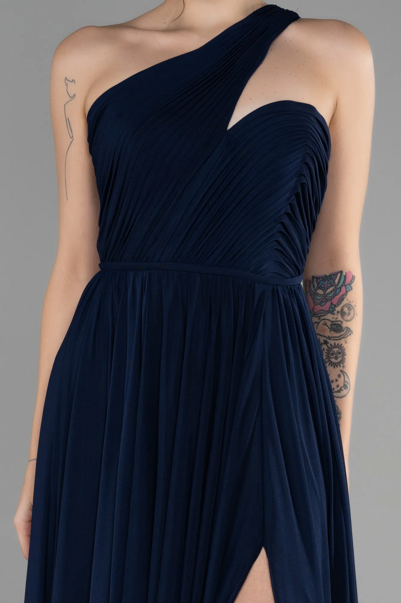 Navy Blue-Long Prom Gown ABU3399
