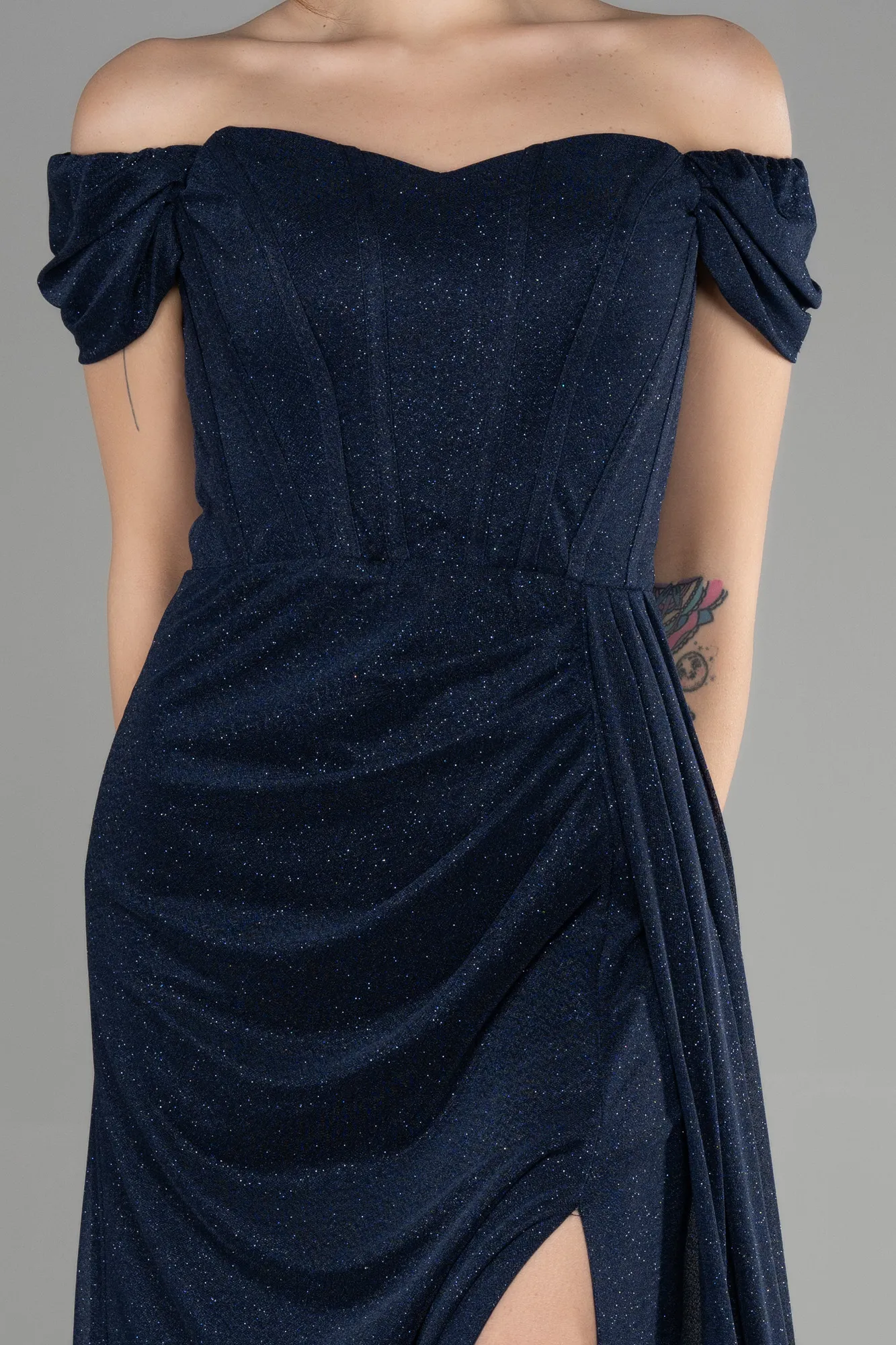 Navy Blue-Long Prom Gown ABU3472