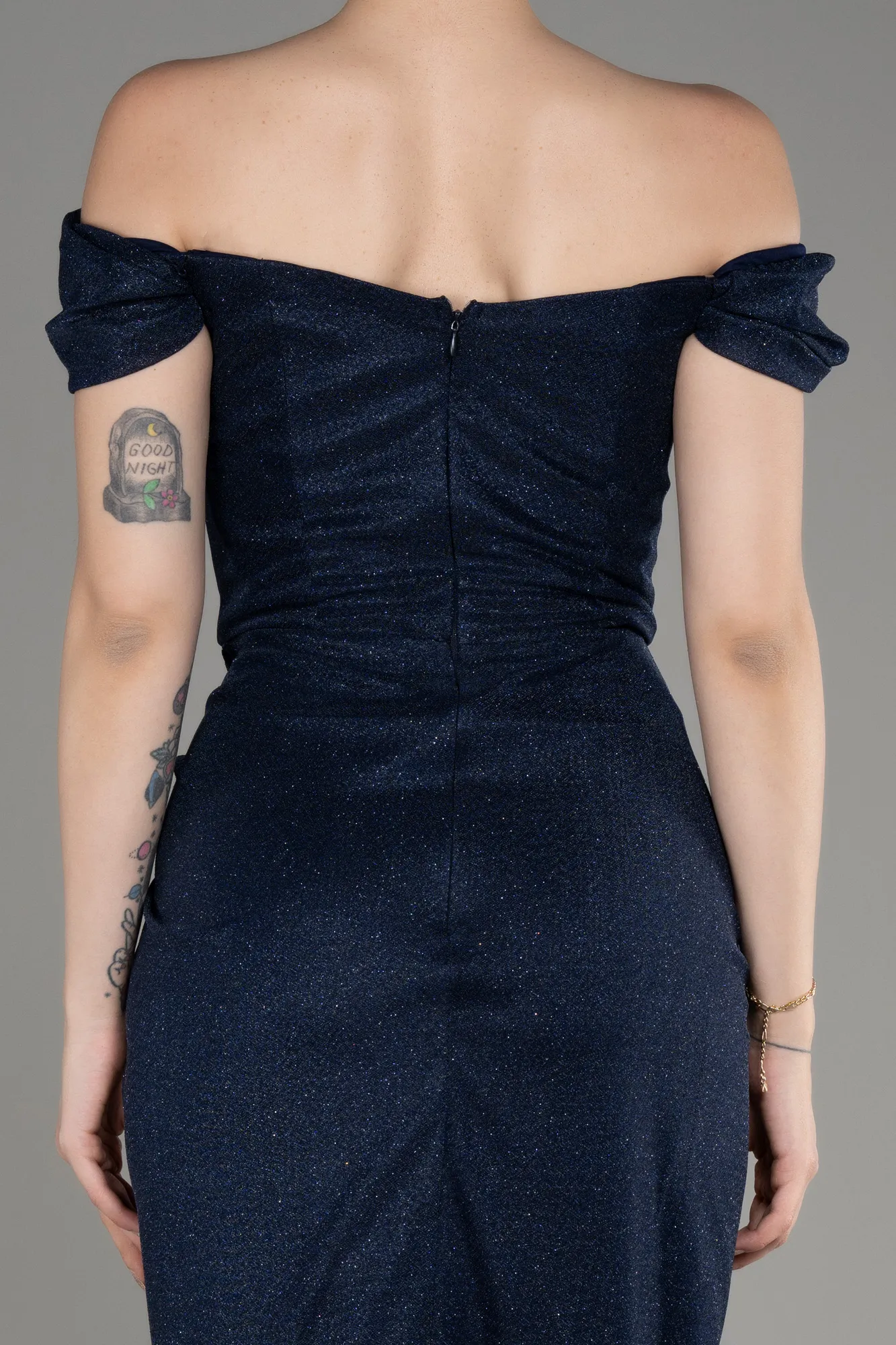 Navy Blue-Long Prom Gown ABU3473