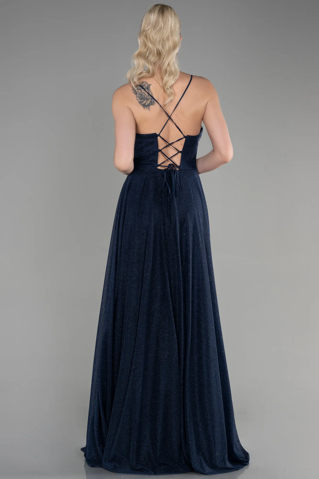 Navy Blue-Long Prom Gown ABU3641