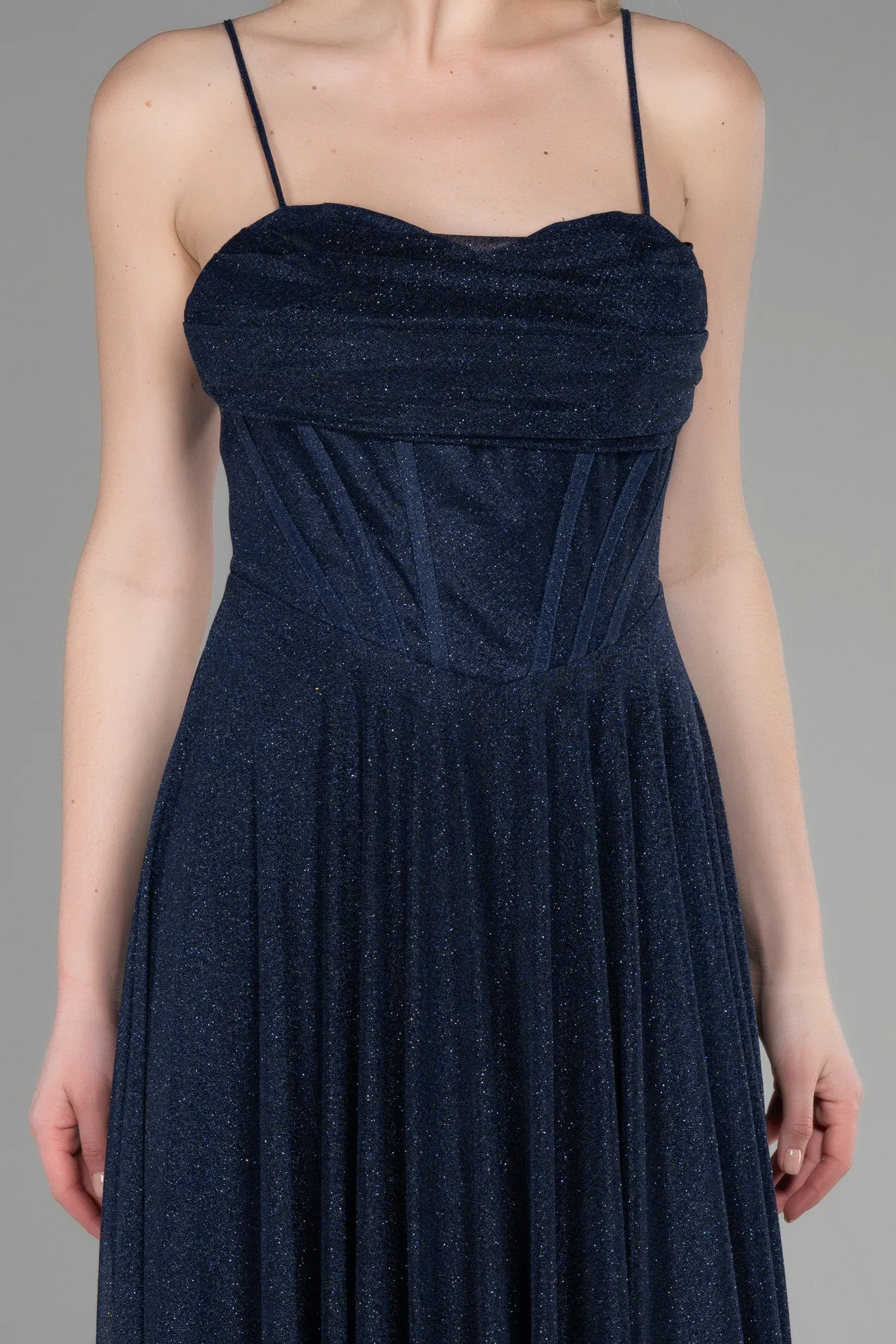 Navy Blue-Long Prom Gown ABU3641