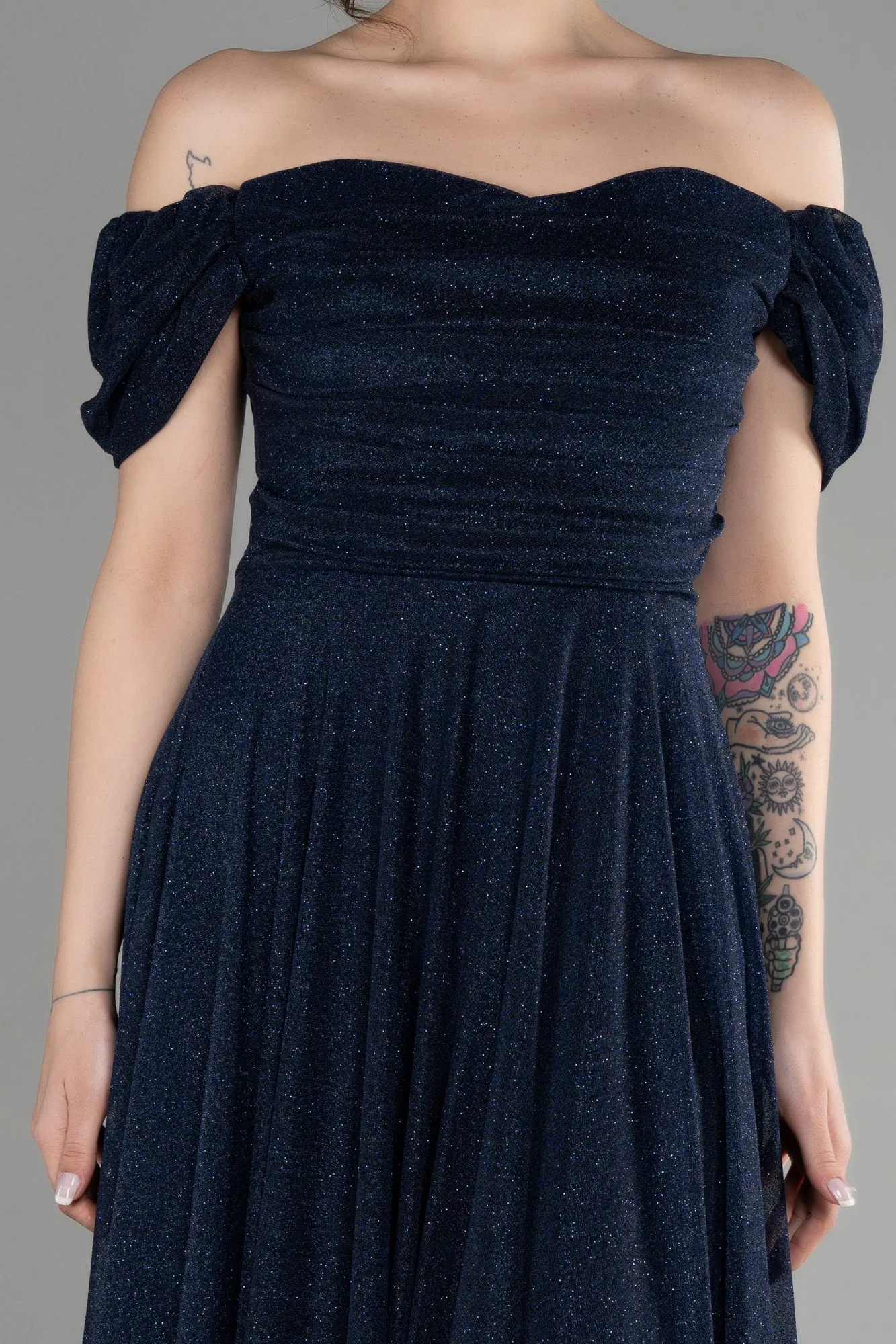 Navy Blue-Long Prom Gown ABU3660