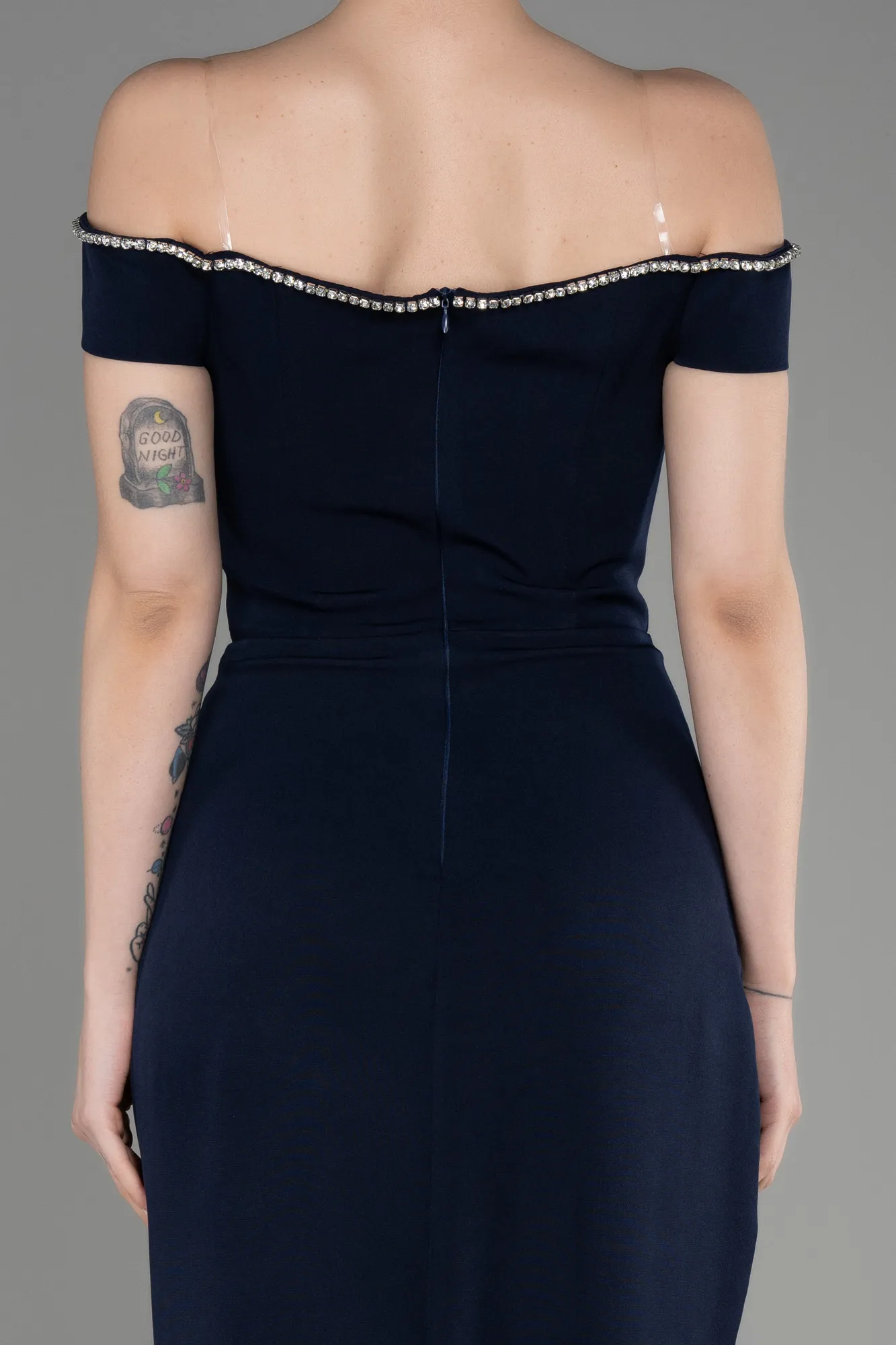 Navy Blue-Long Prom Gown ABU3781