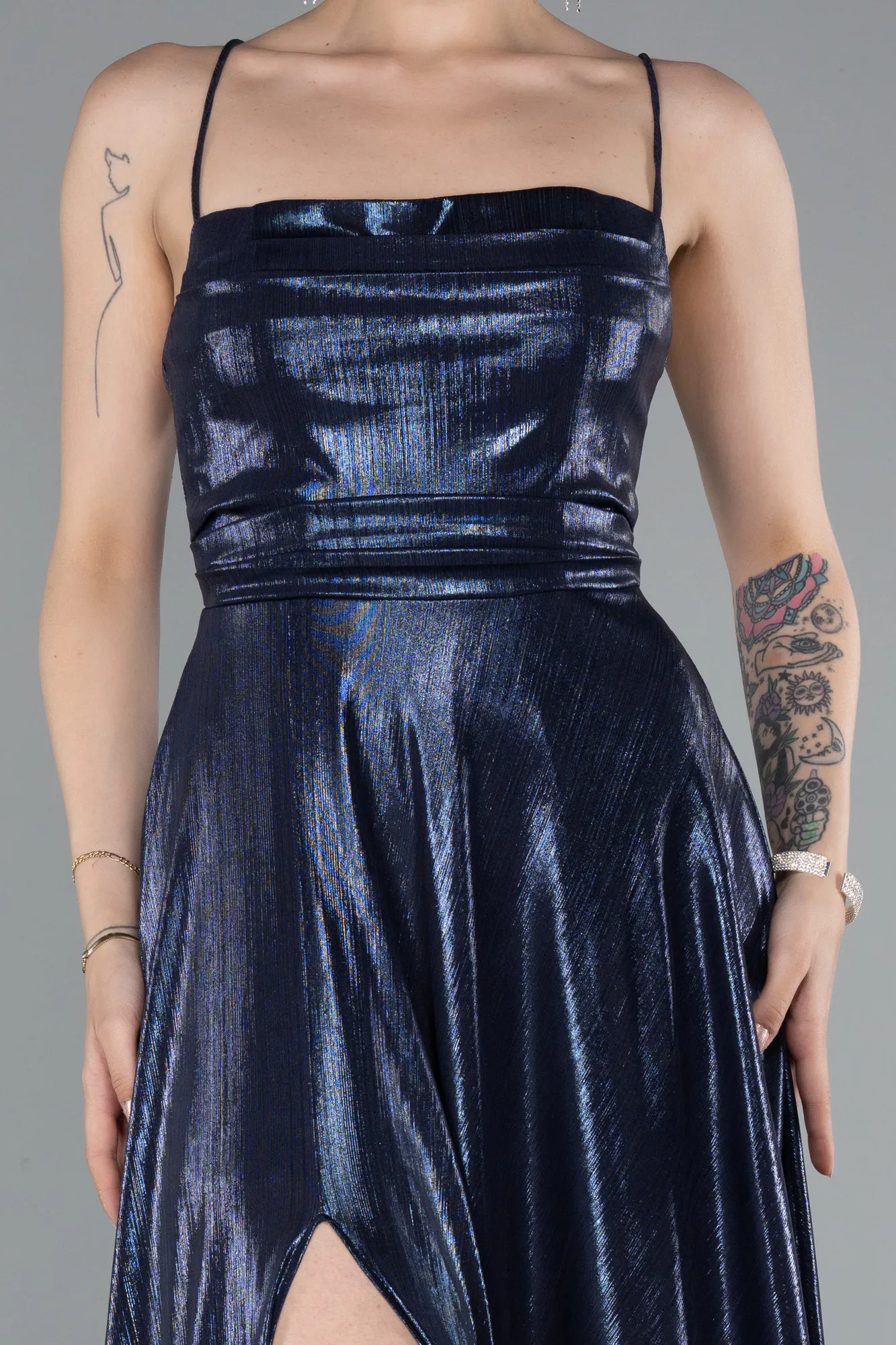 Navy Blue-Long Prom Gown ABU4996