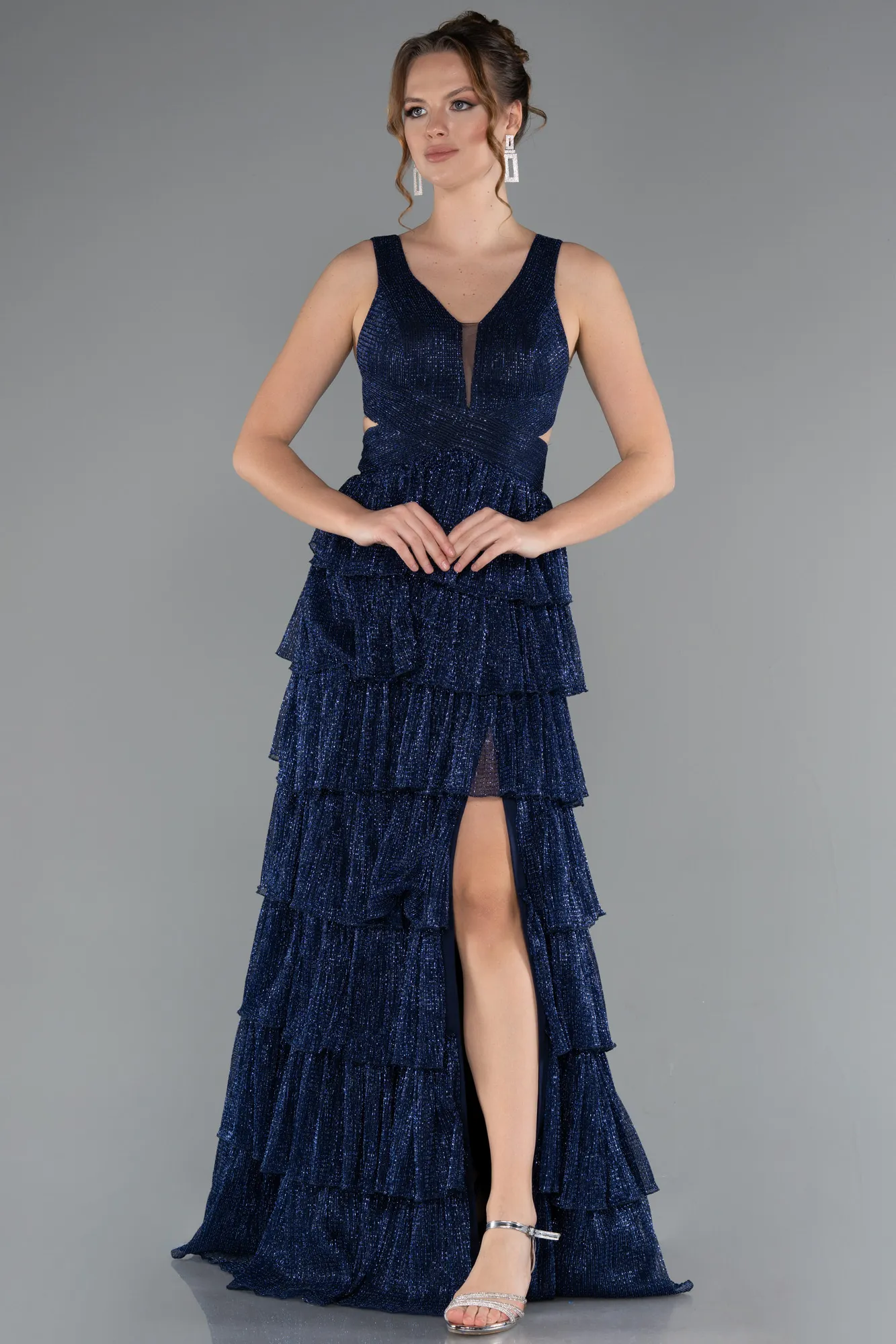 Navy Blue-Long Prom Gown ABU5000