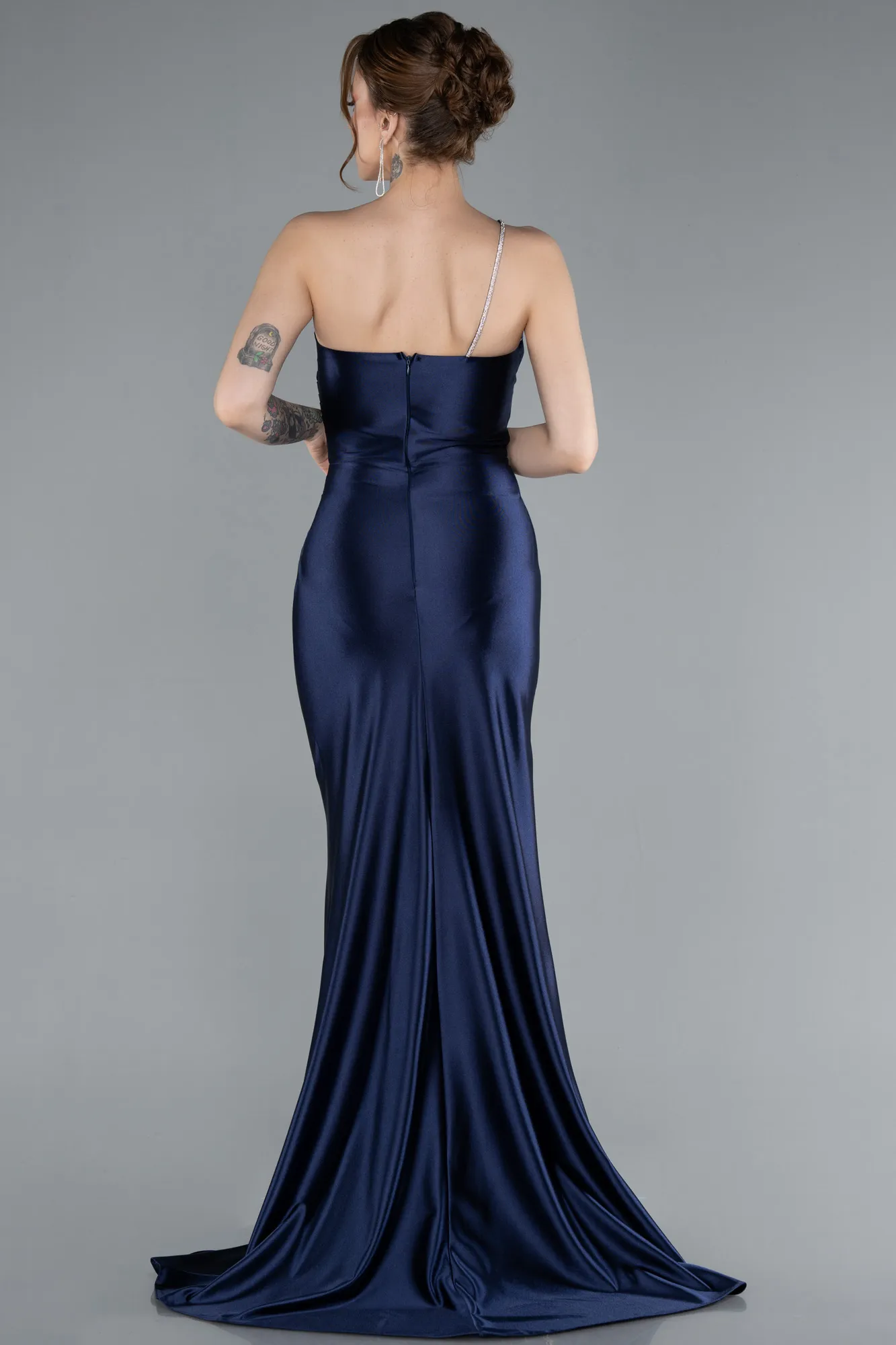 Navy Blue-Long Prom Gown ABU5022