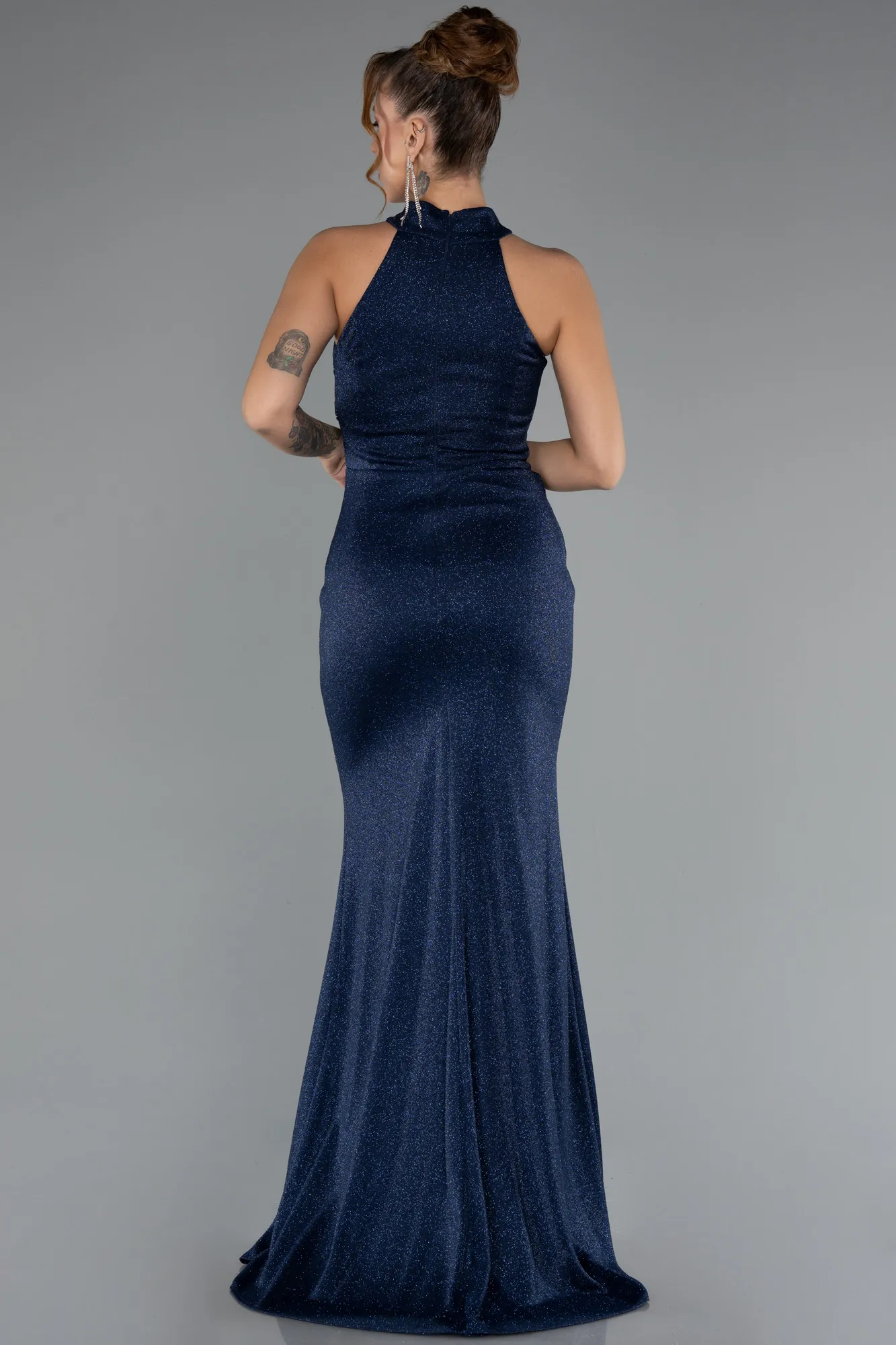 Navy Blue-Long Prom Gown ABU5368