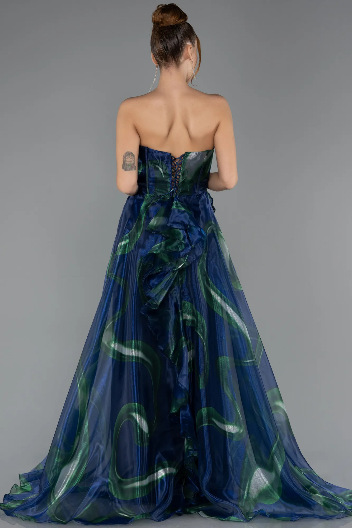 Navy Blue-Long Prom Gown ABU5441