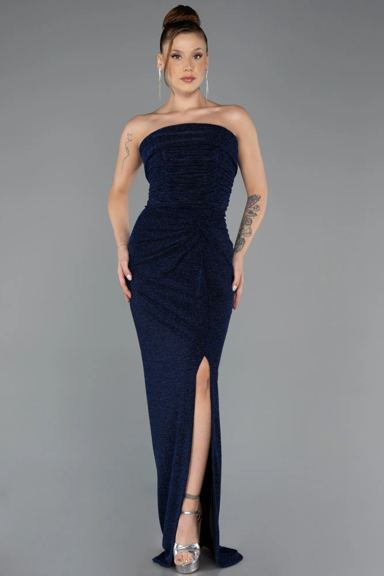 Navy Blue-Long Prom Gown ABU5445